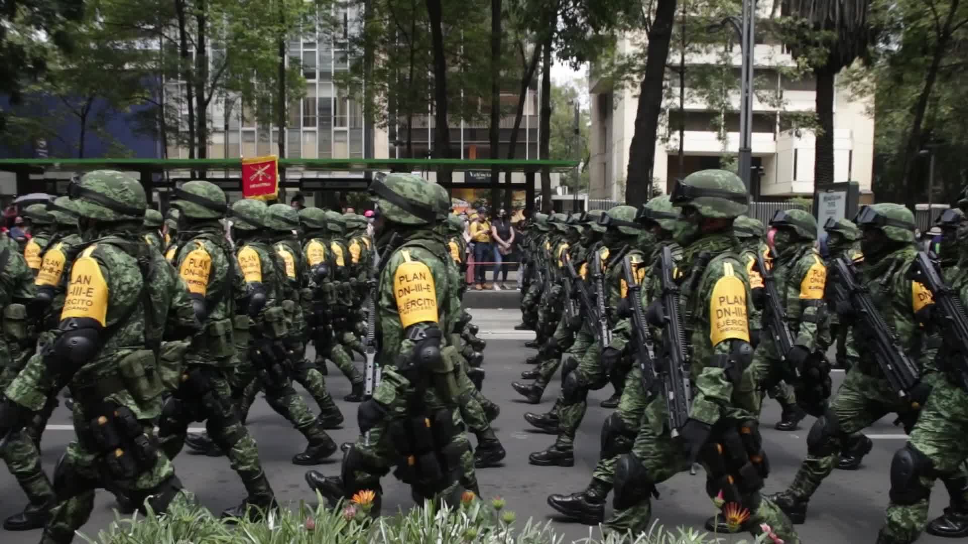 Military parade on the 211th anniversary of the beginning of Mexico's independence 
