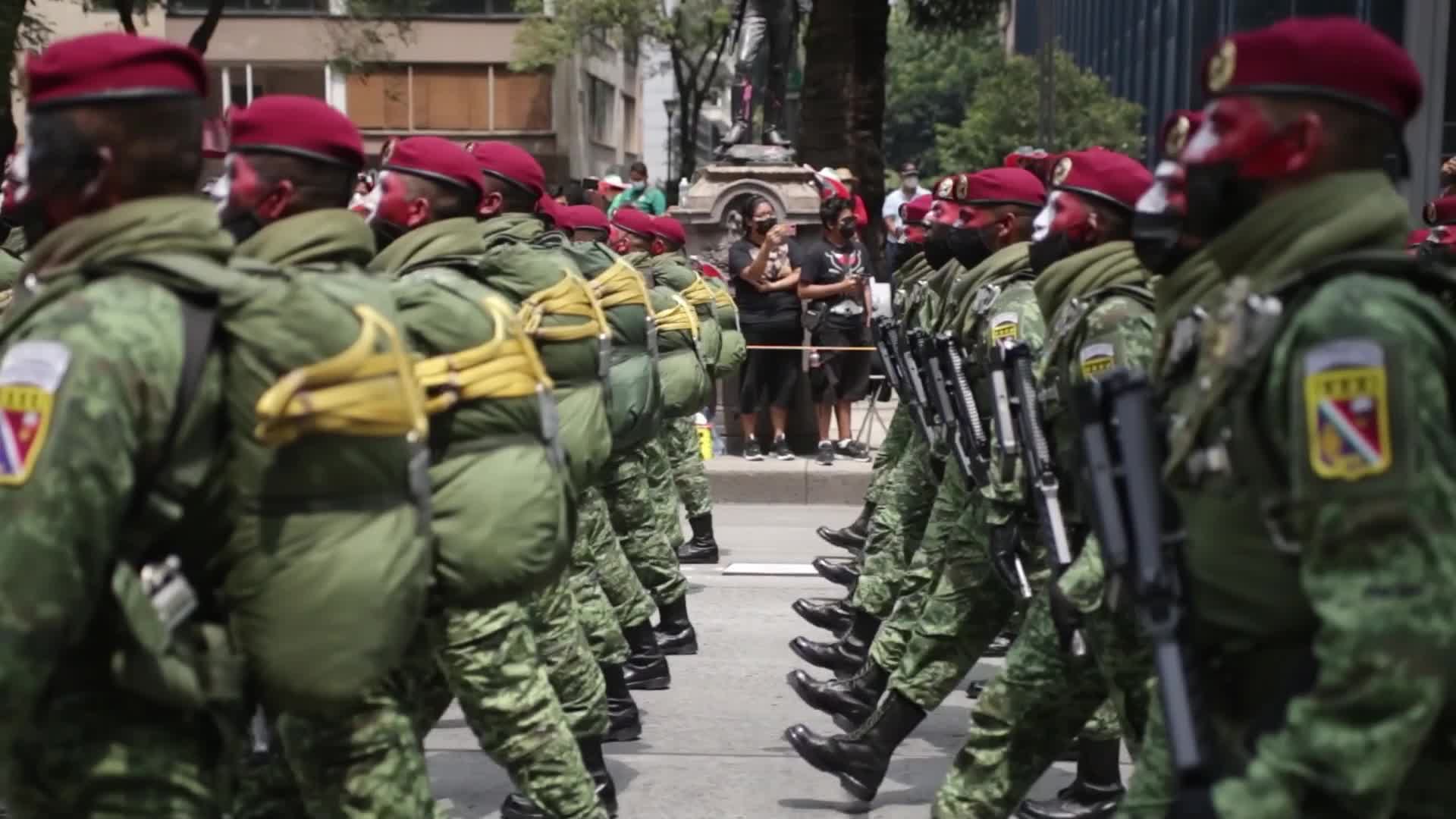 Military parade on the 211th anniversary of the beginning of Mexico's independence 