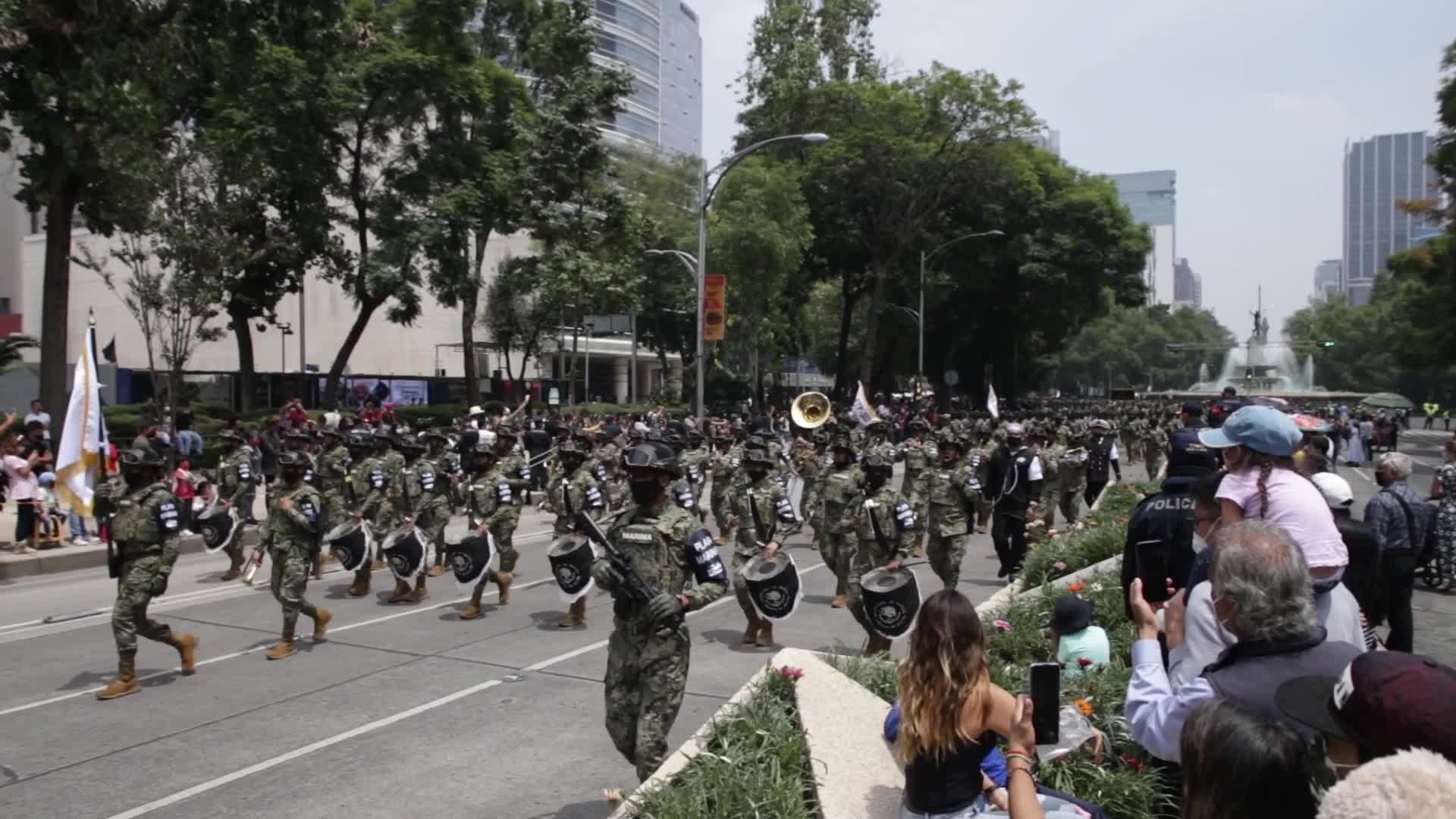 Military parade on the 211th anniversary of the beginning of Mexico's independence 