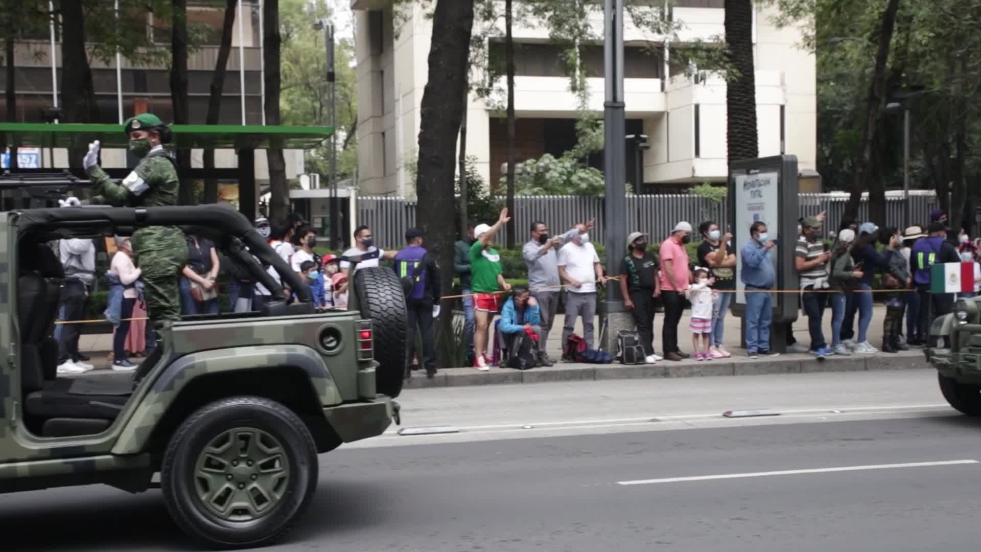Military parade on the 211th anniversary of the beginning of Mexico's independence 