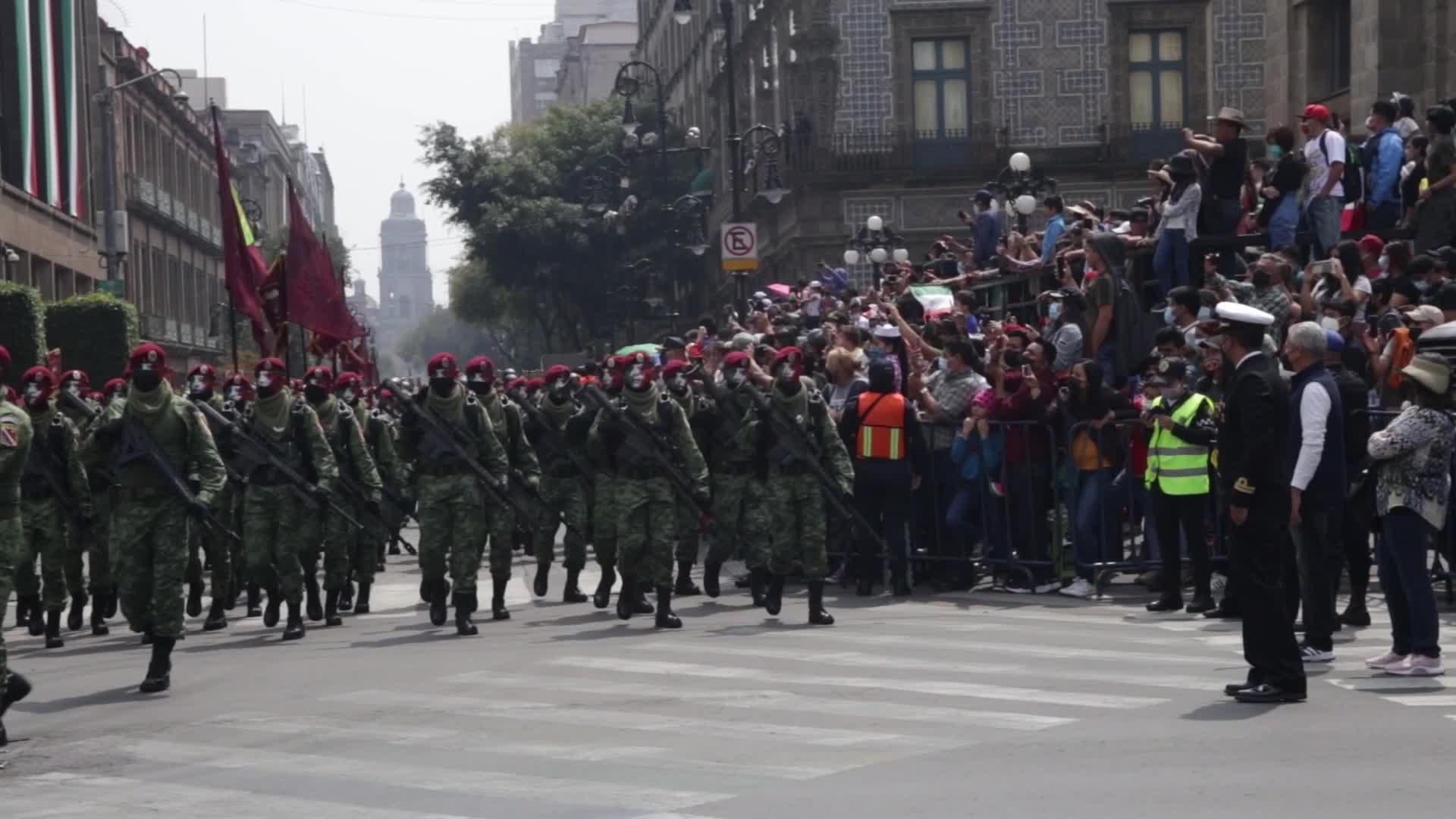 Military parade on the 211th anniversary of the beginning of Mexico's independence 
