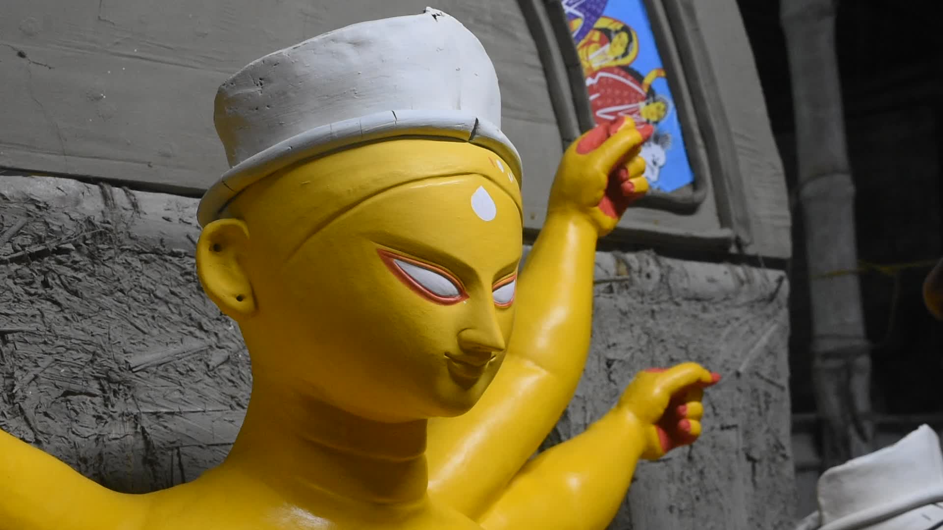 " Chokhu Daan " process of idol making of Goddess Durga
