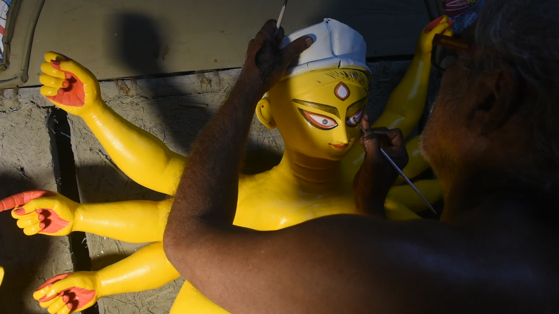 " Chokhu Daan " process of idol making of Goddess Durga