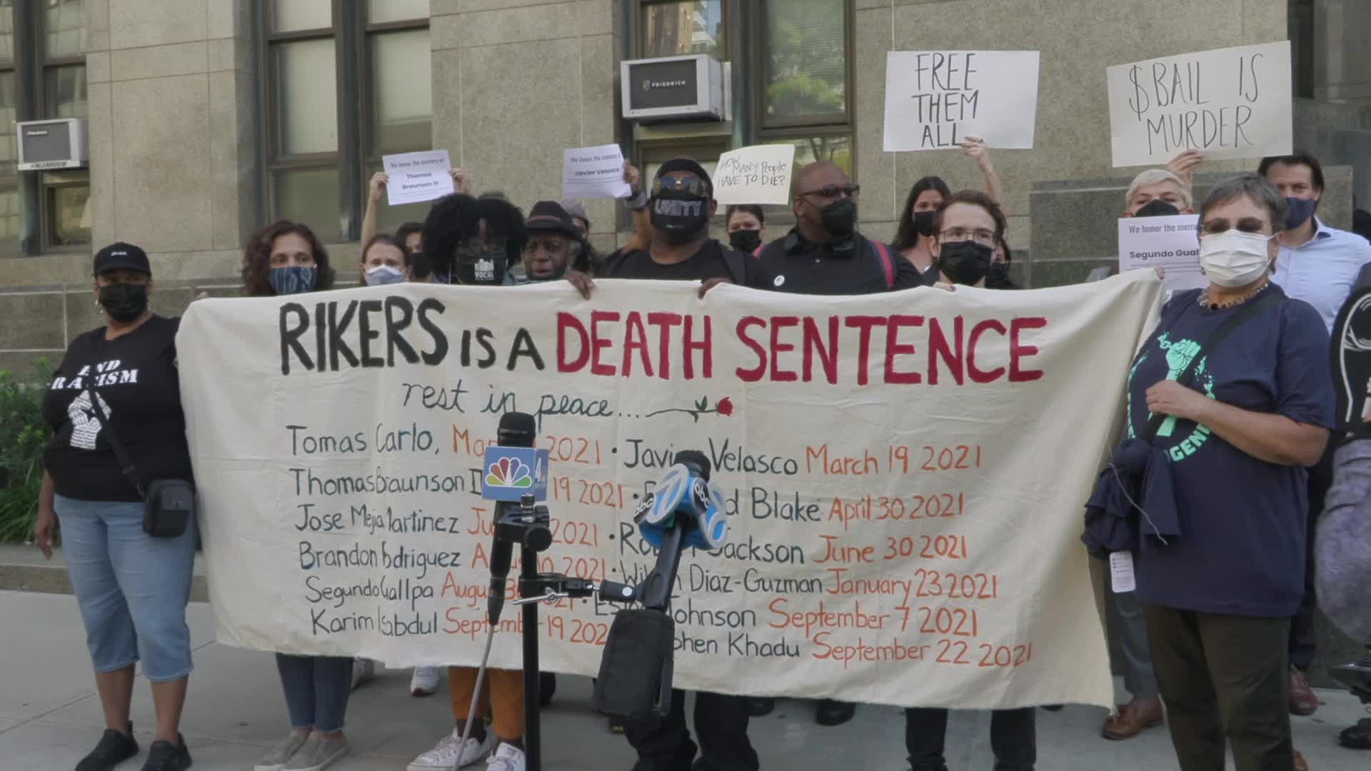 NYC: Rikers Free Them All protest