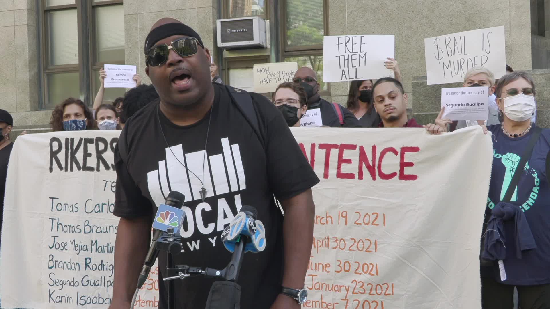 NYC: Rikers Free Them All protest