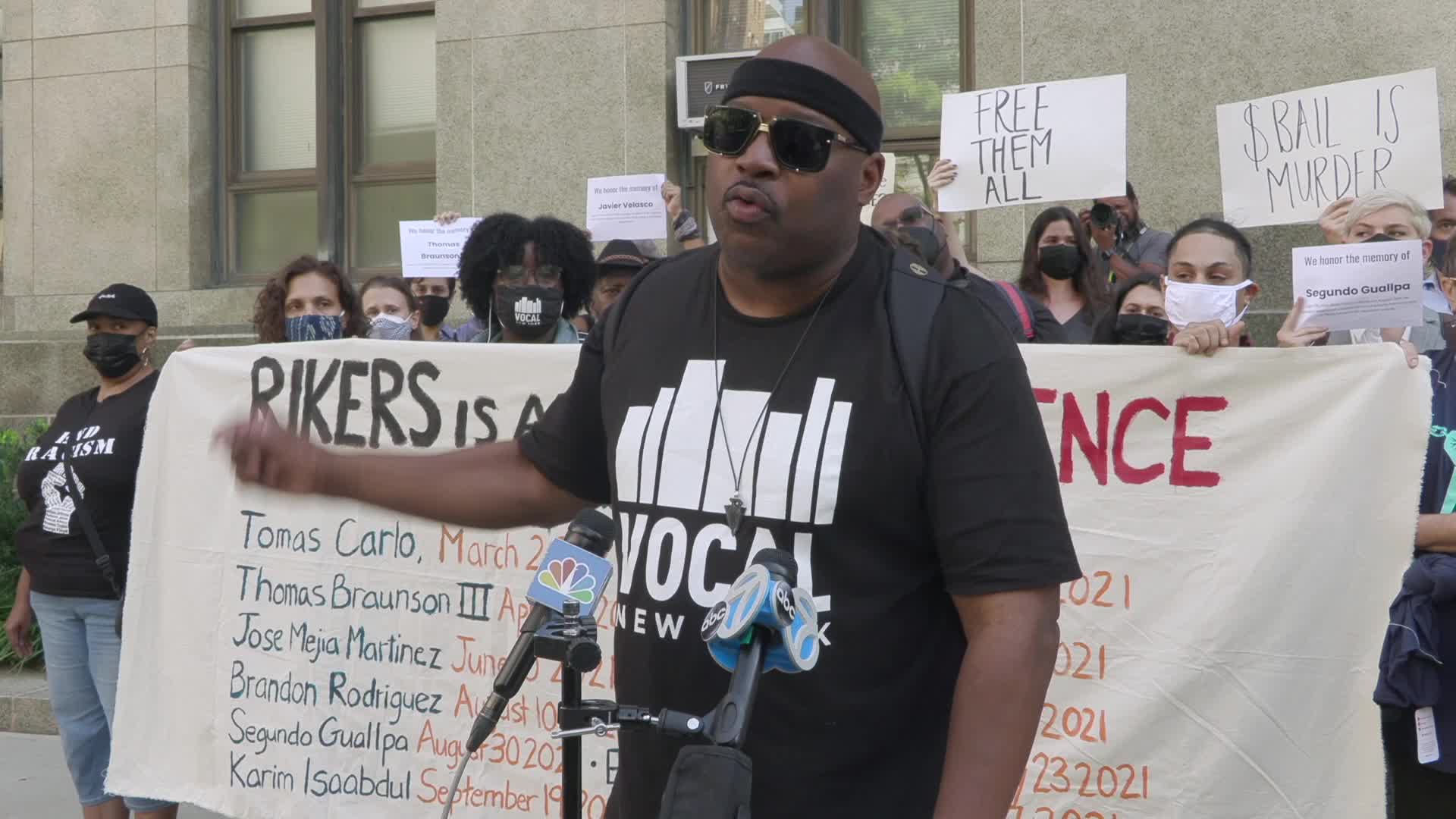 NYC: Rikers Free Them All protest