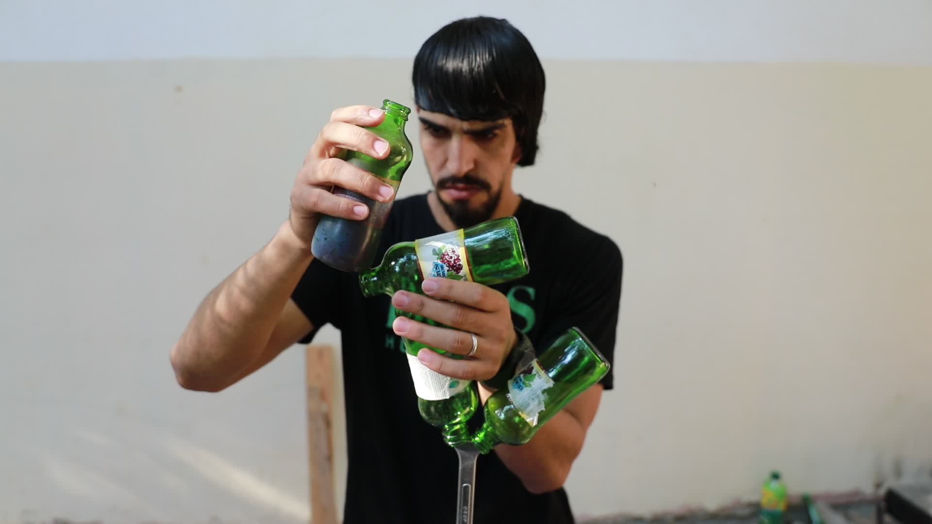 Art of balance in Beit Hanun in Gaza Strip