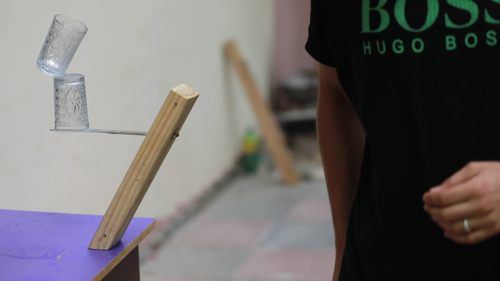 Art of balance in Beit Hanun in Gaza Strip