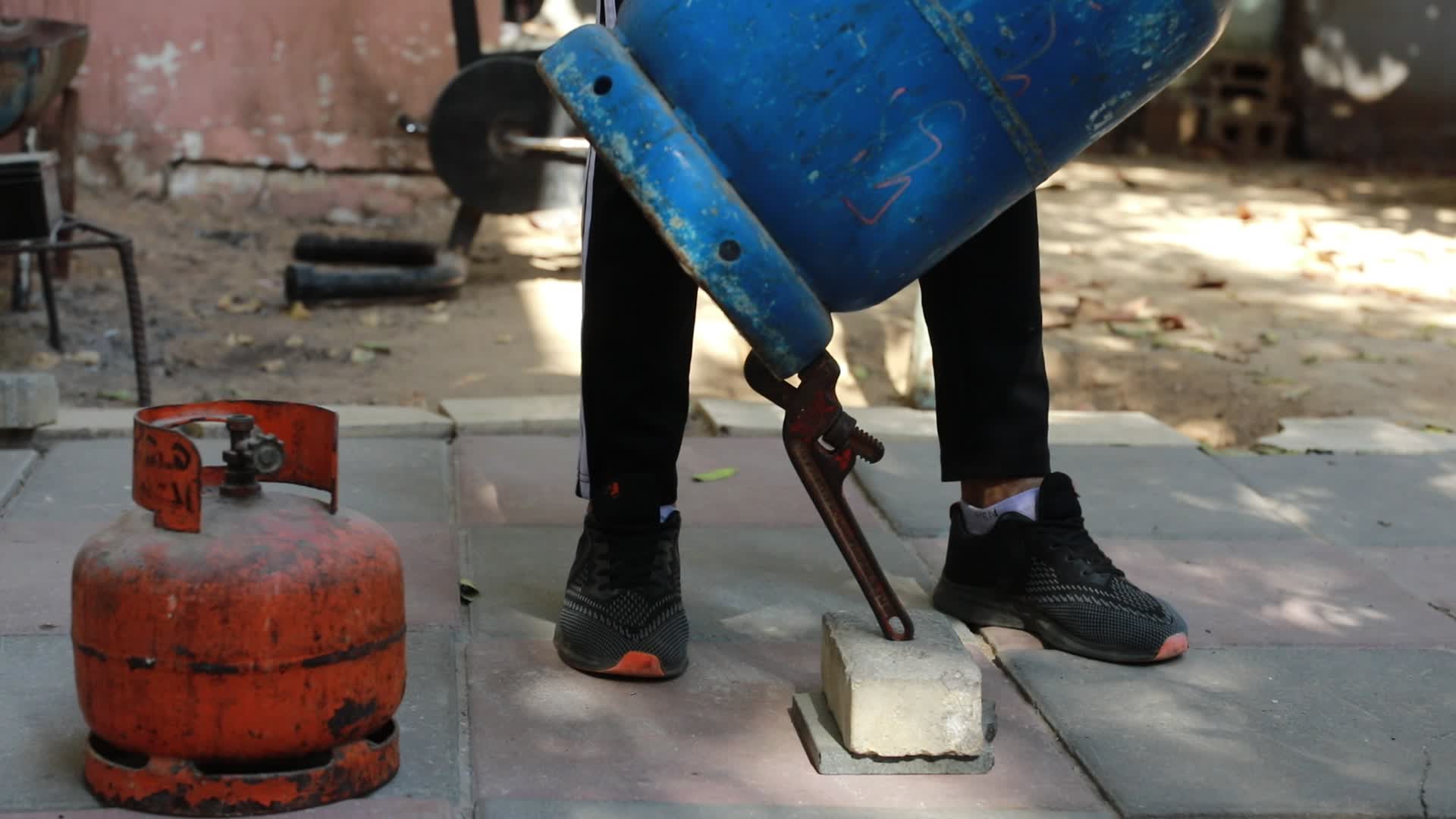 Art of balance in Beit Hanun in Gaza Strip