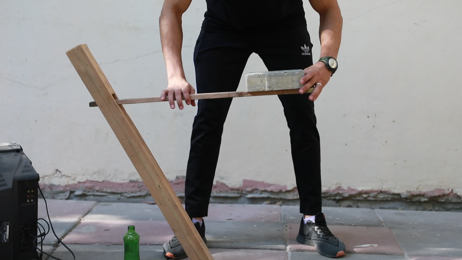 Art of balance in Beit Hanun in Gaza Strip