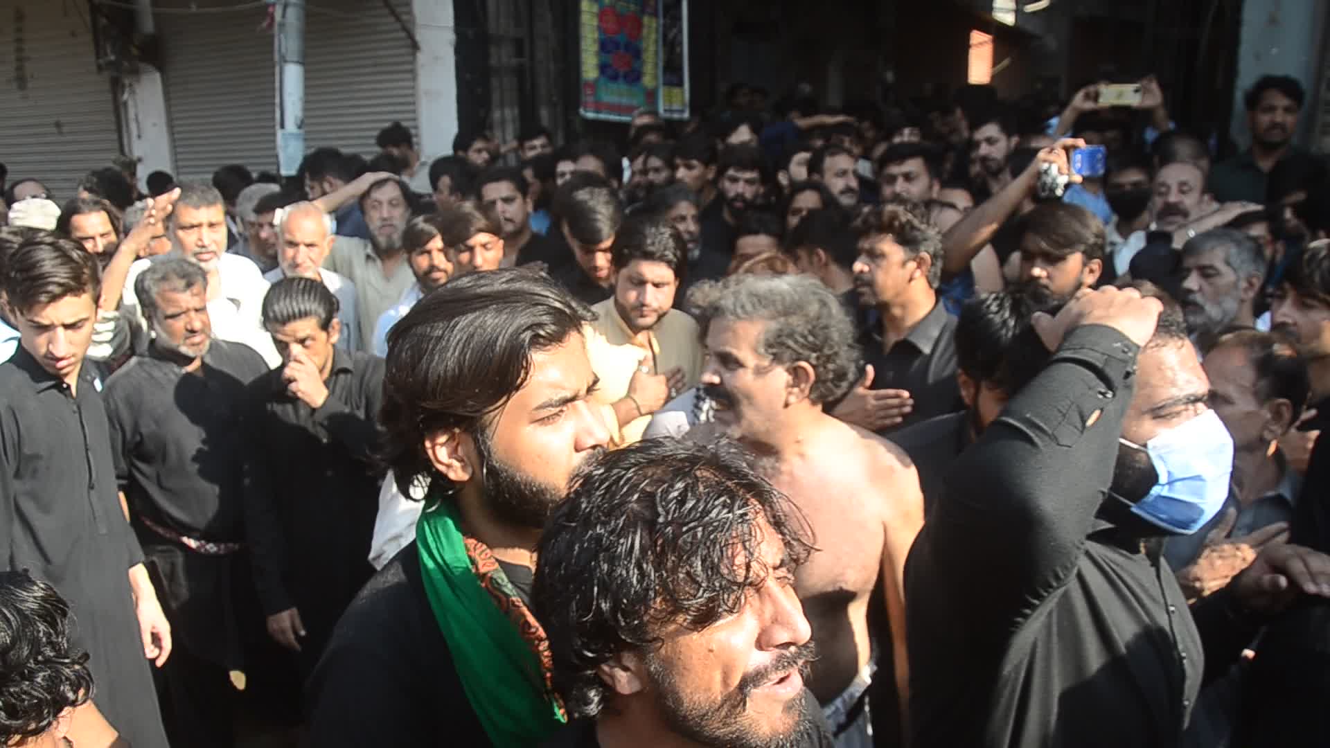 Shiite Muslims participate in a Chehlum procession