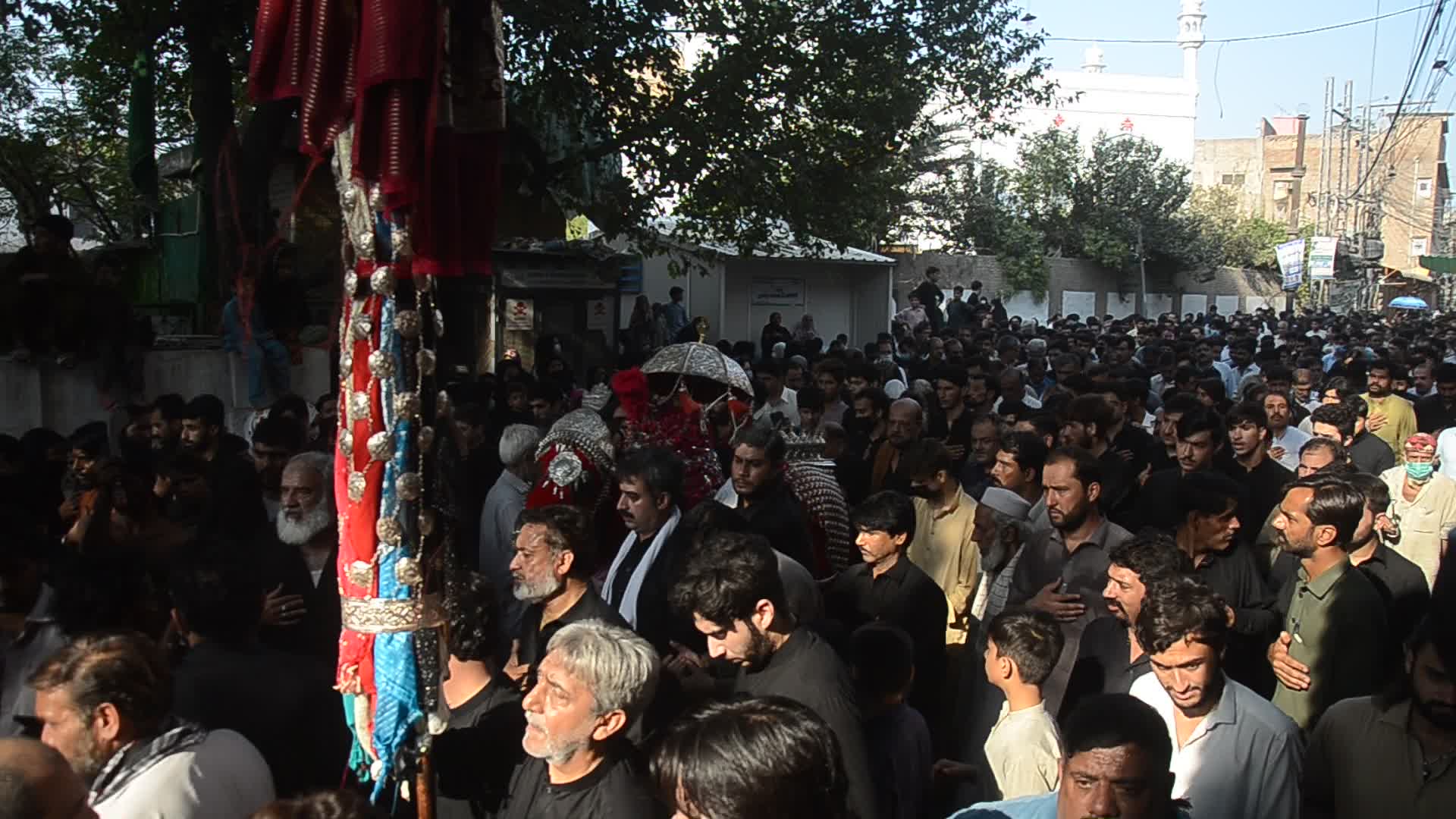 Shiite Muslims participate in a Chehlum procession