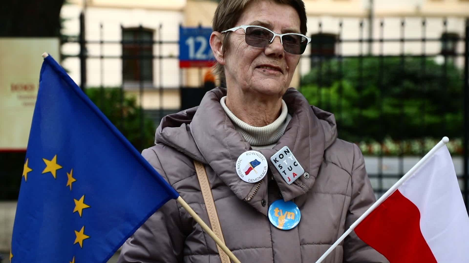 Rally at Constitutional Tribunal in Warsaw over primacy of EU law