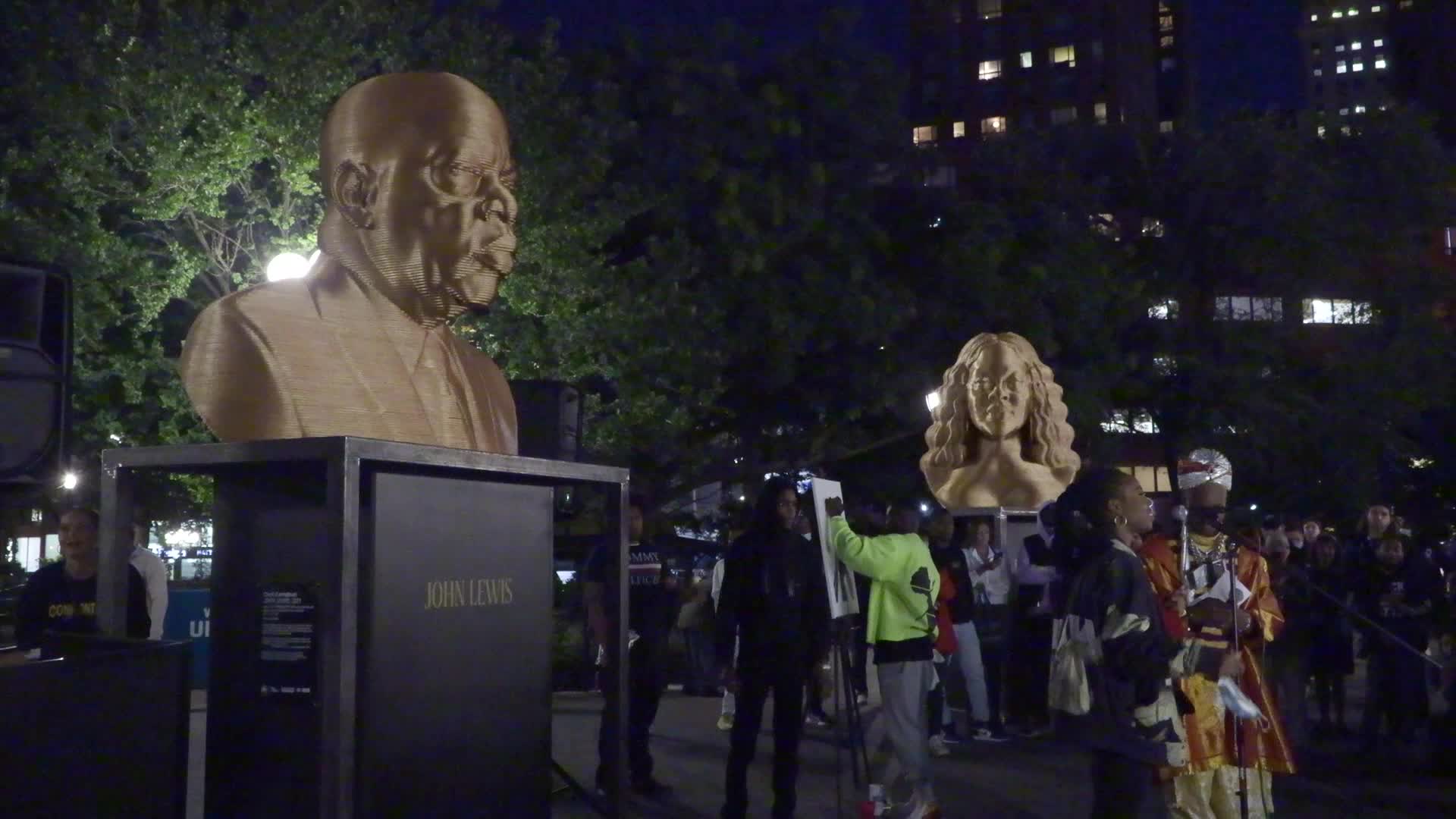NYC George Floyd Statue Unveiling Union Square