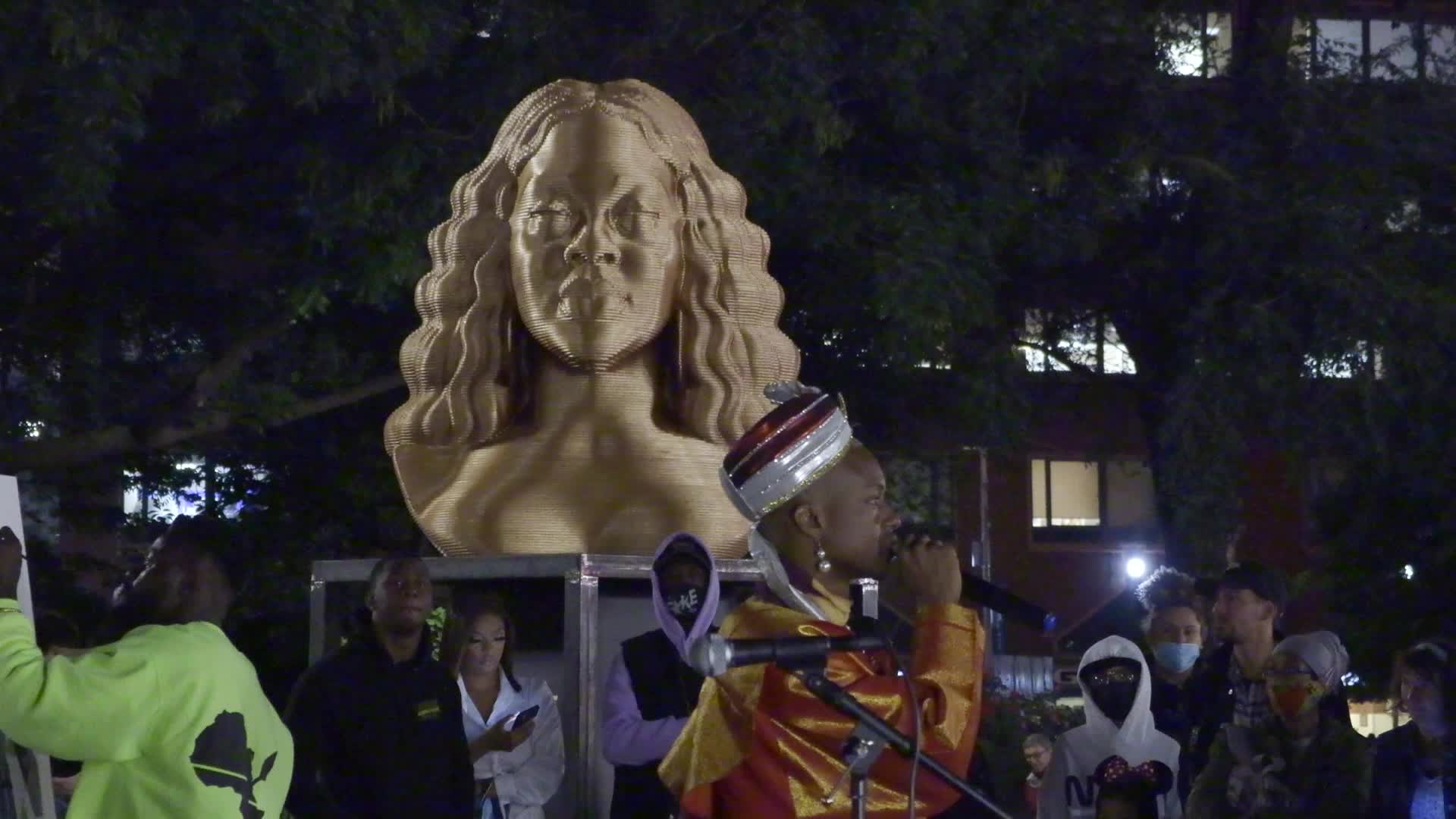 NYC George Floyd Statue Unveiling Union Square