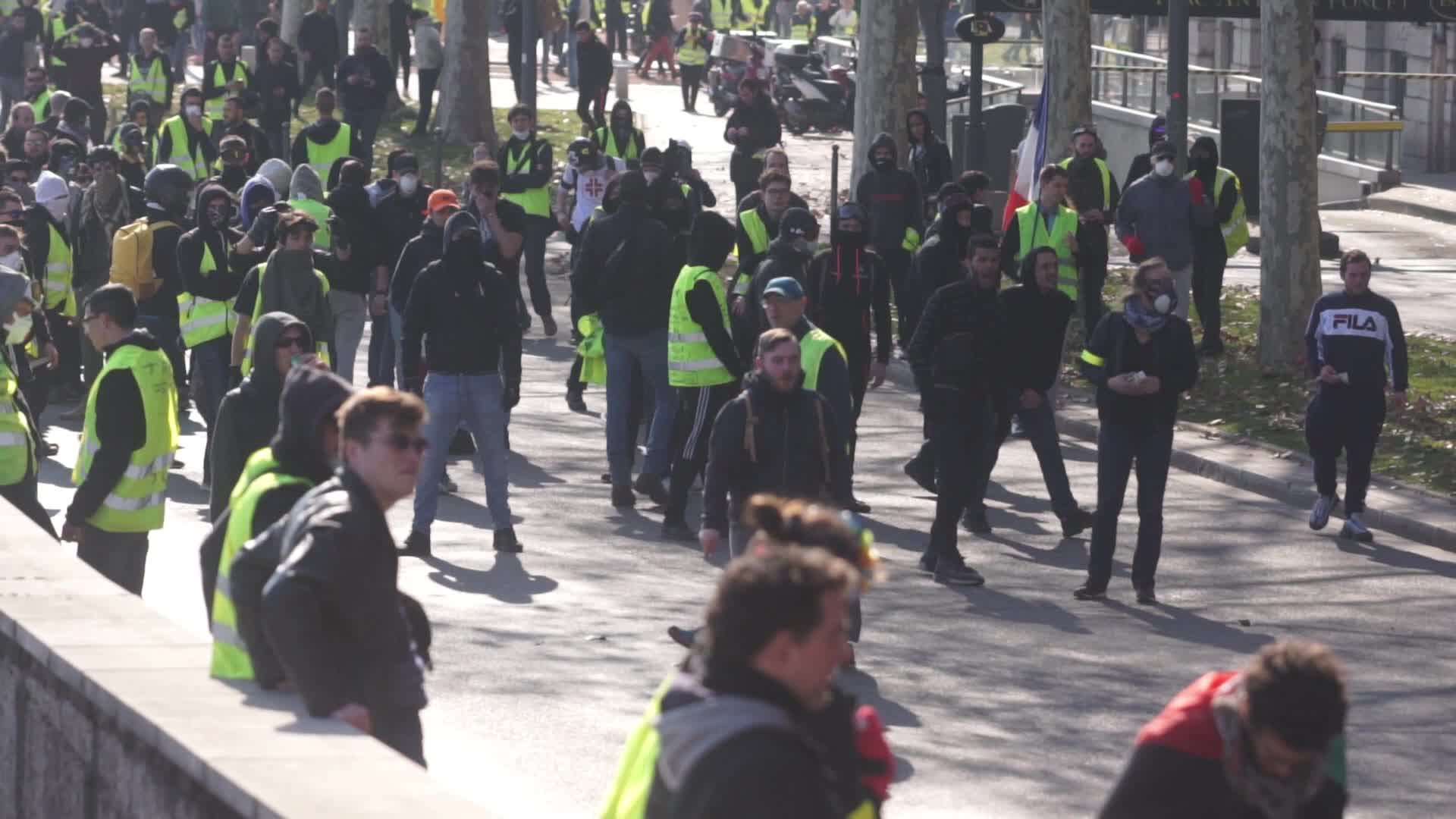 'Yellow Vests Act 15' Demonstration In Lyon