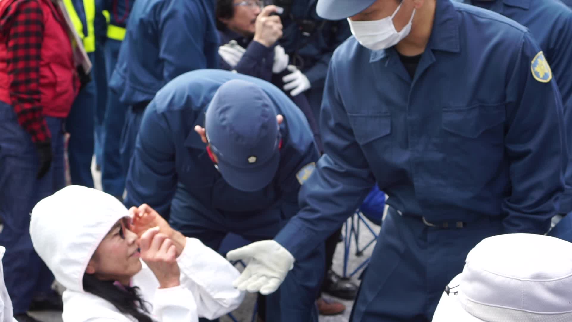 Protest against new US base construction in Okinawa, Japan