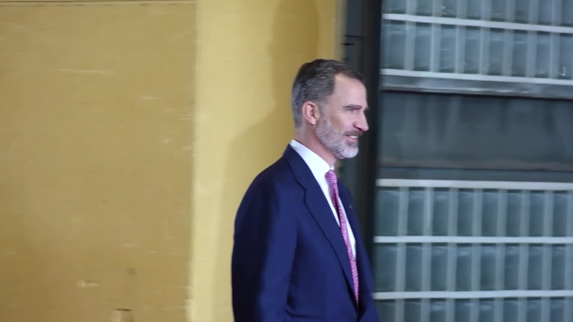 The King of Spain attends the opening of the Mobile World Congress