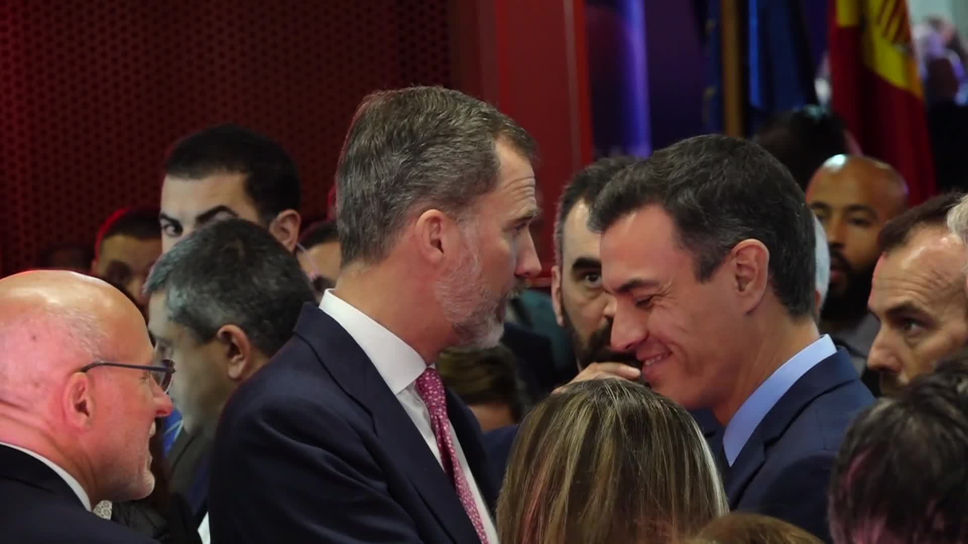 The King of Spain attends the opening of the Mobile World Congress