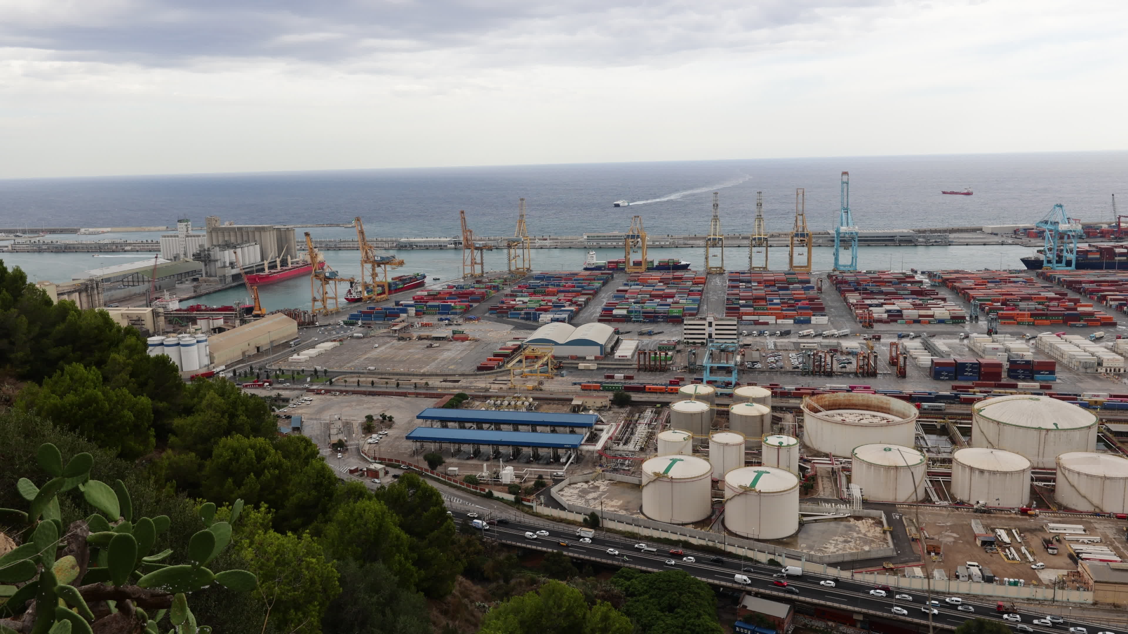 Barcelona’s industrial port views