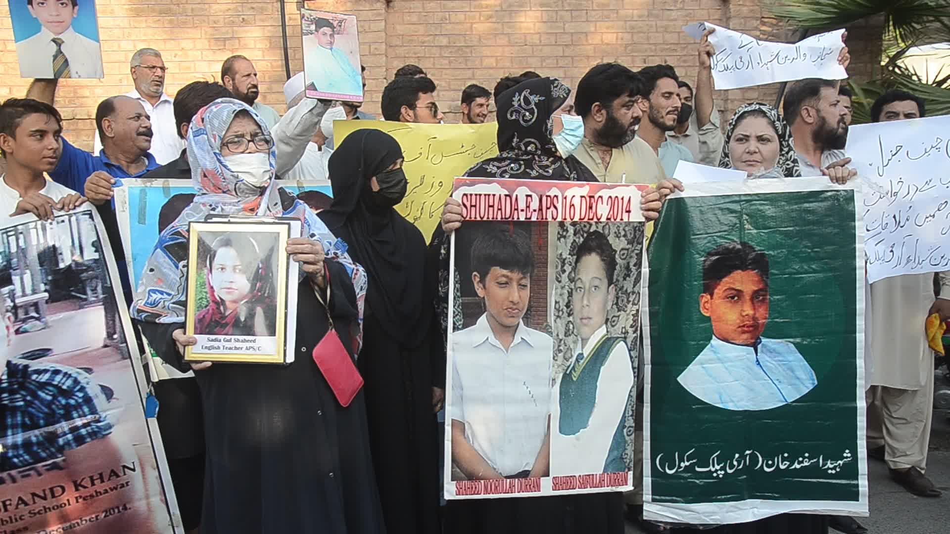 Parents of army public school attack victims demand justice in Peshawar