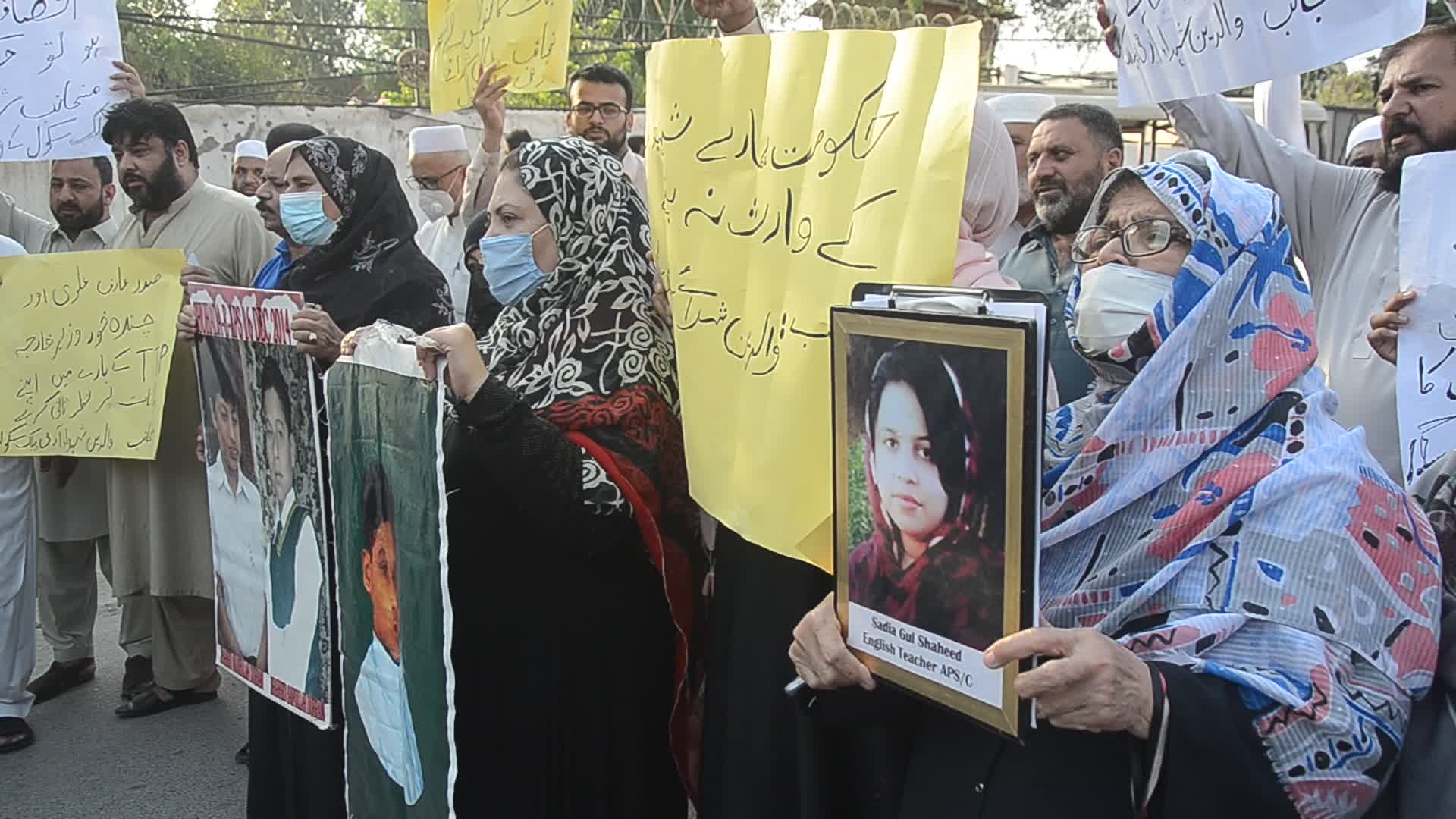 Parents of army public school attack victims demand justice in Peshawar
