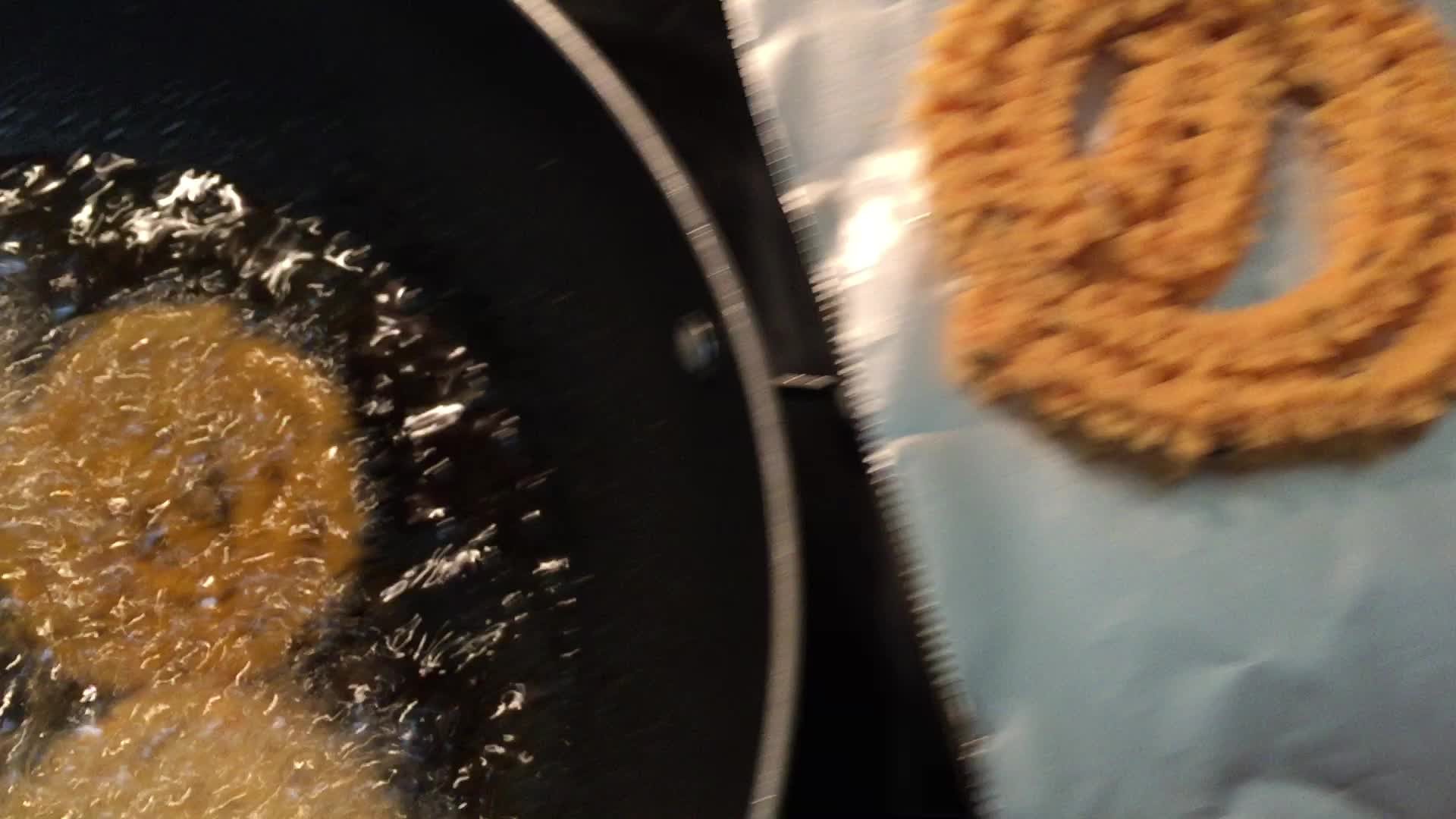Murukku preparation at an Indian snack shop