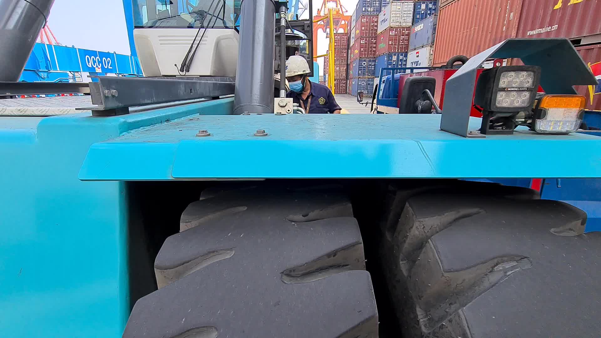 Container loading and unloading activities in Indonesia in the midst of a pandemic