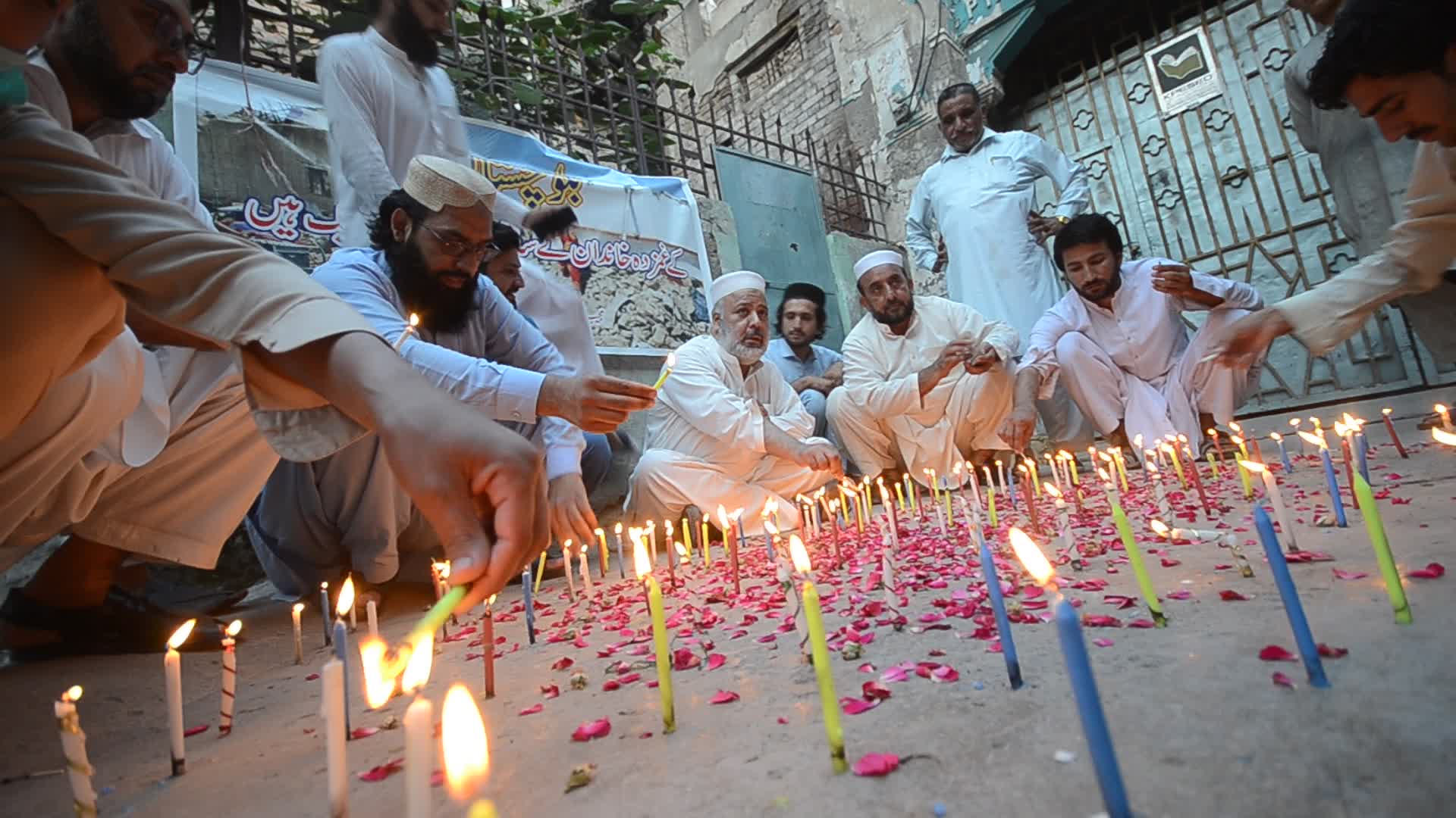 Candle light vigil for 23 killed in earthquake in Harnai, Balcohistan province