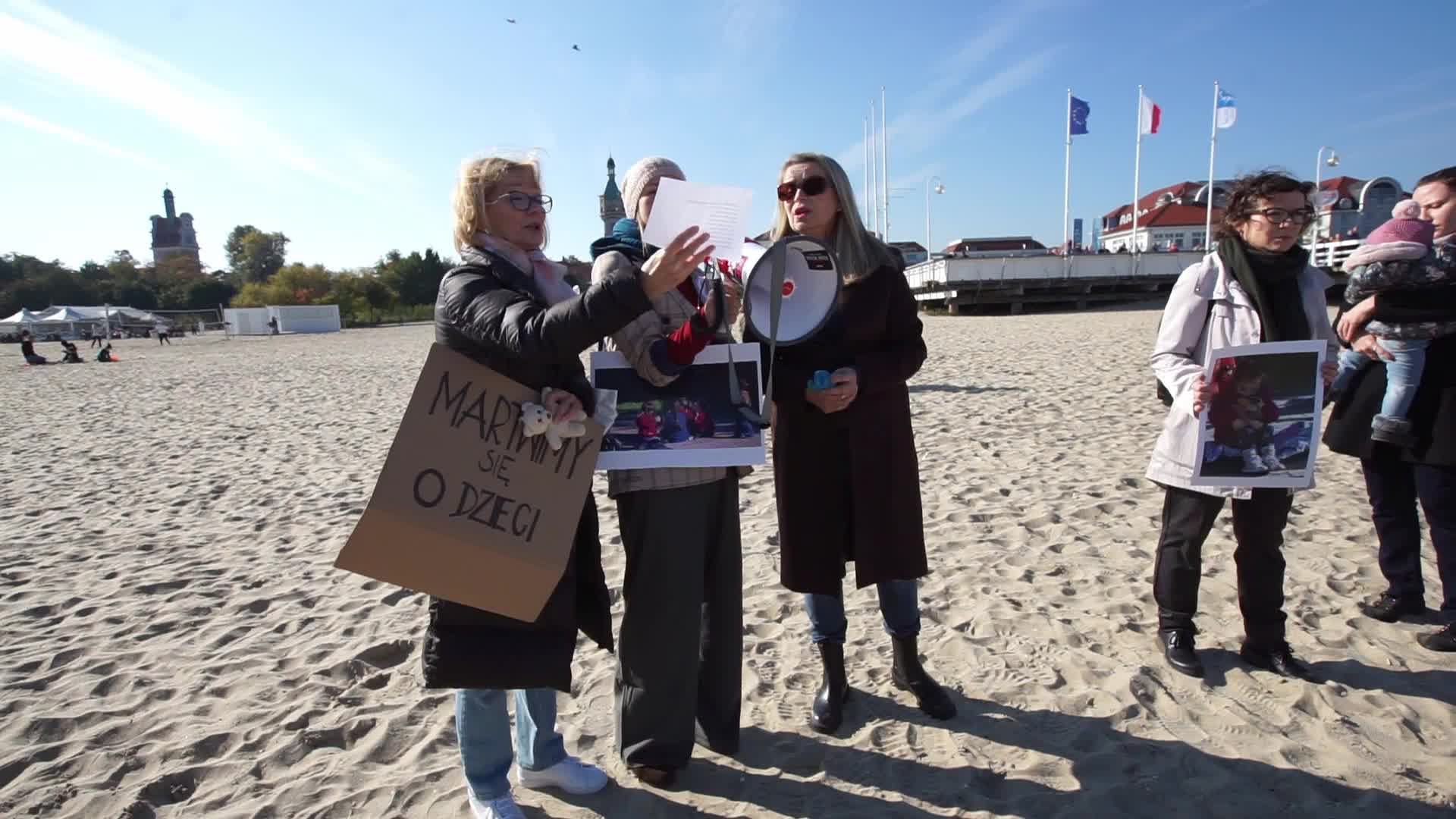 Protest Against Polish Government Policy Towards Refugees From Belarus In Sopot