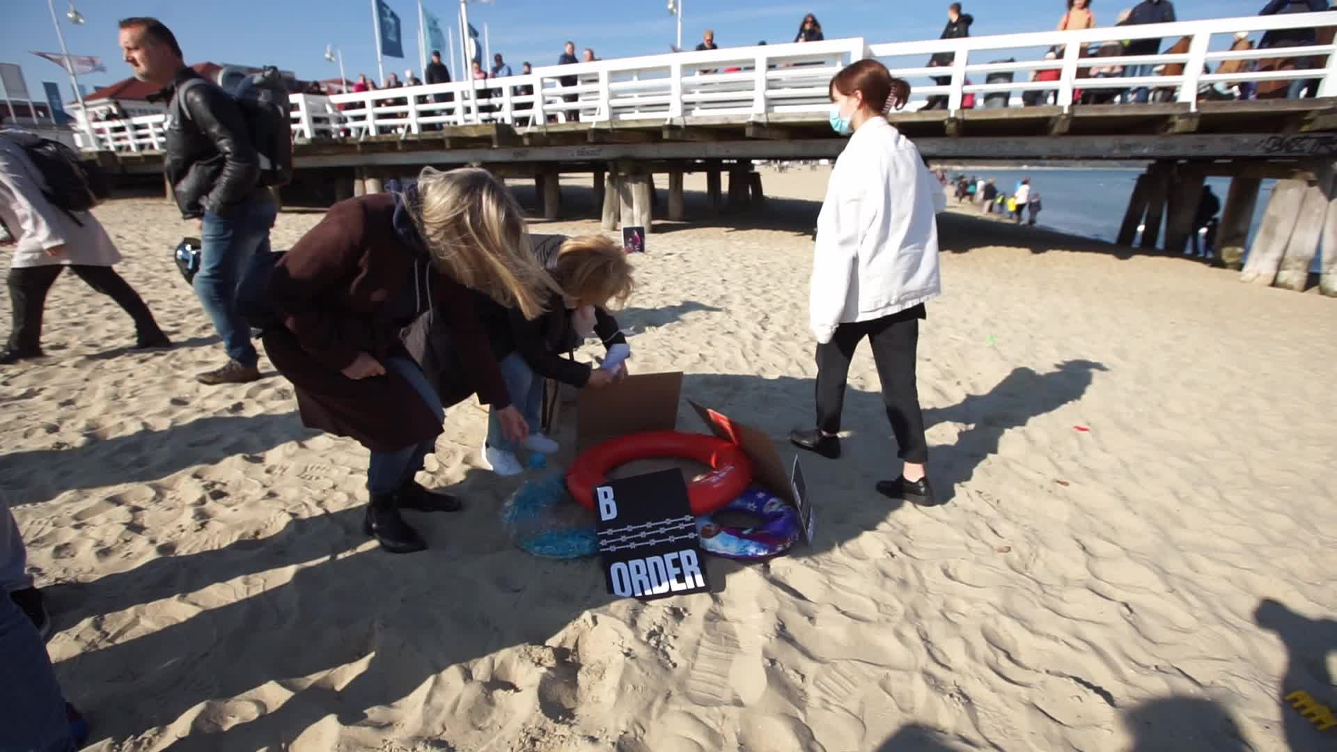 Protest Against Polish Government Policy Towards Refugees From Belarus In Sopot