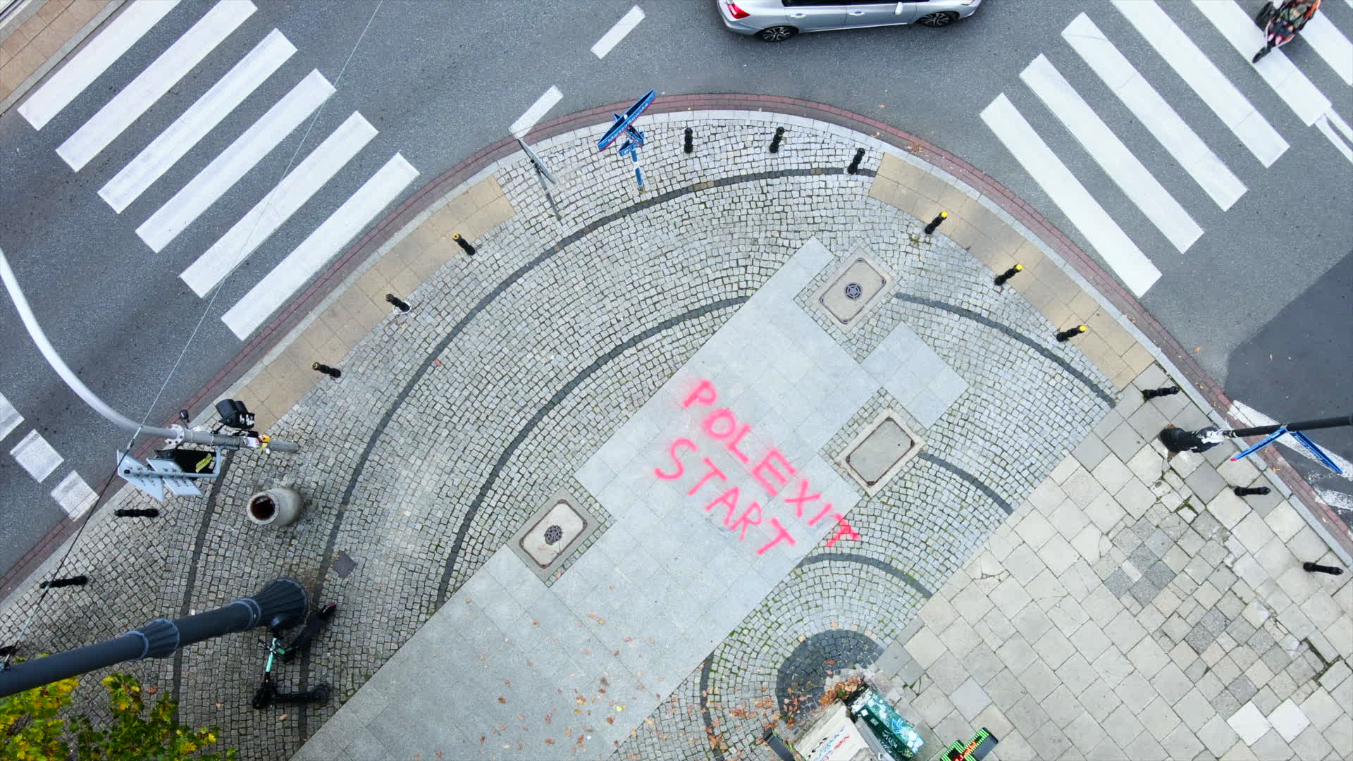 Polexit graffiti in Warsaw