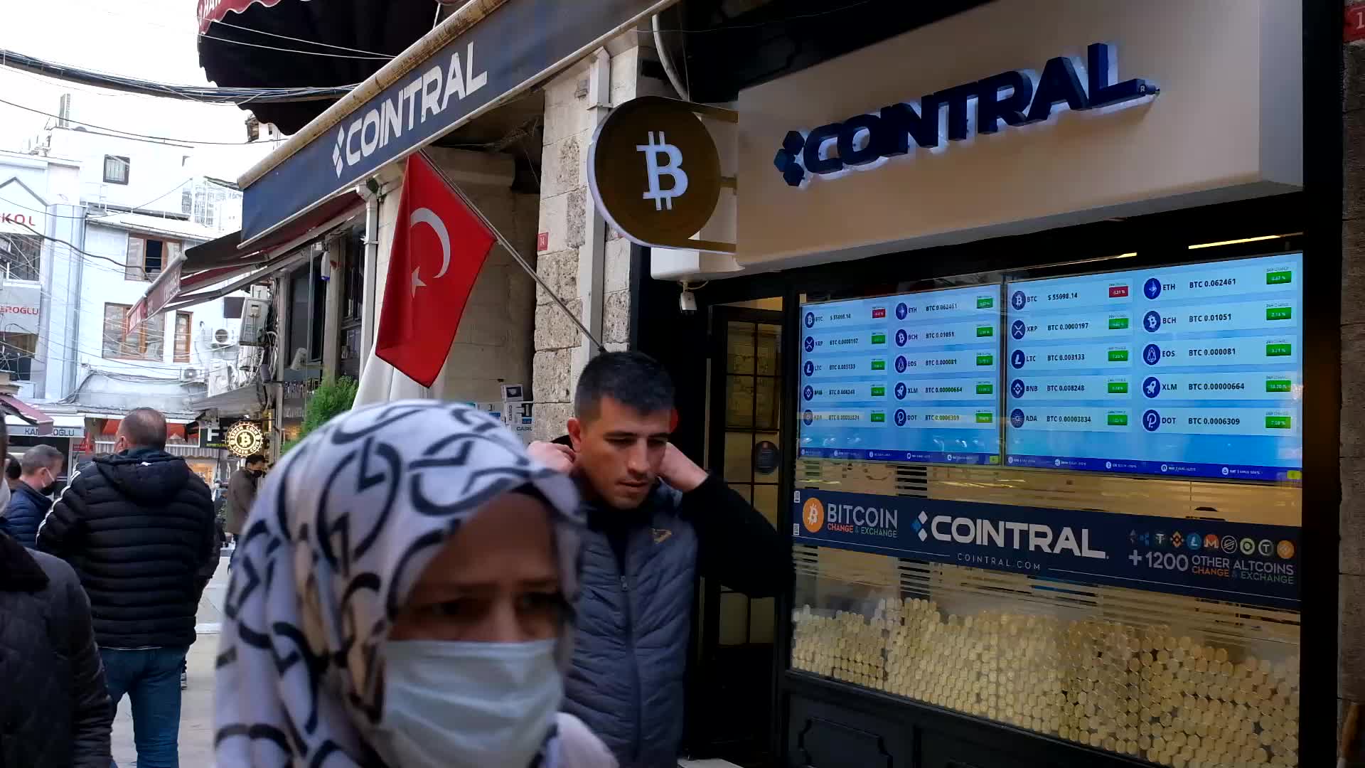 The leading virtual currency Bitcoin traded for over $56,900