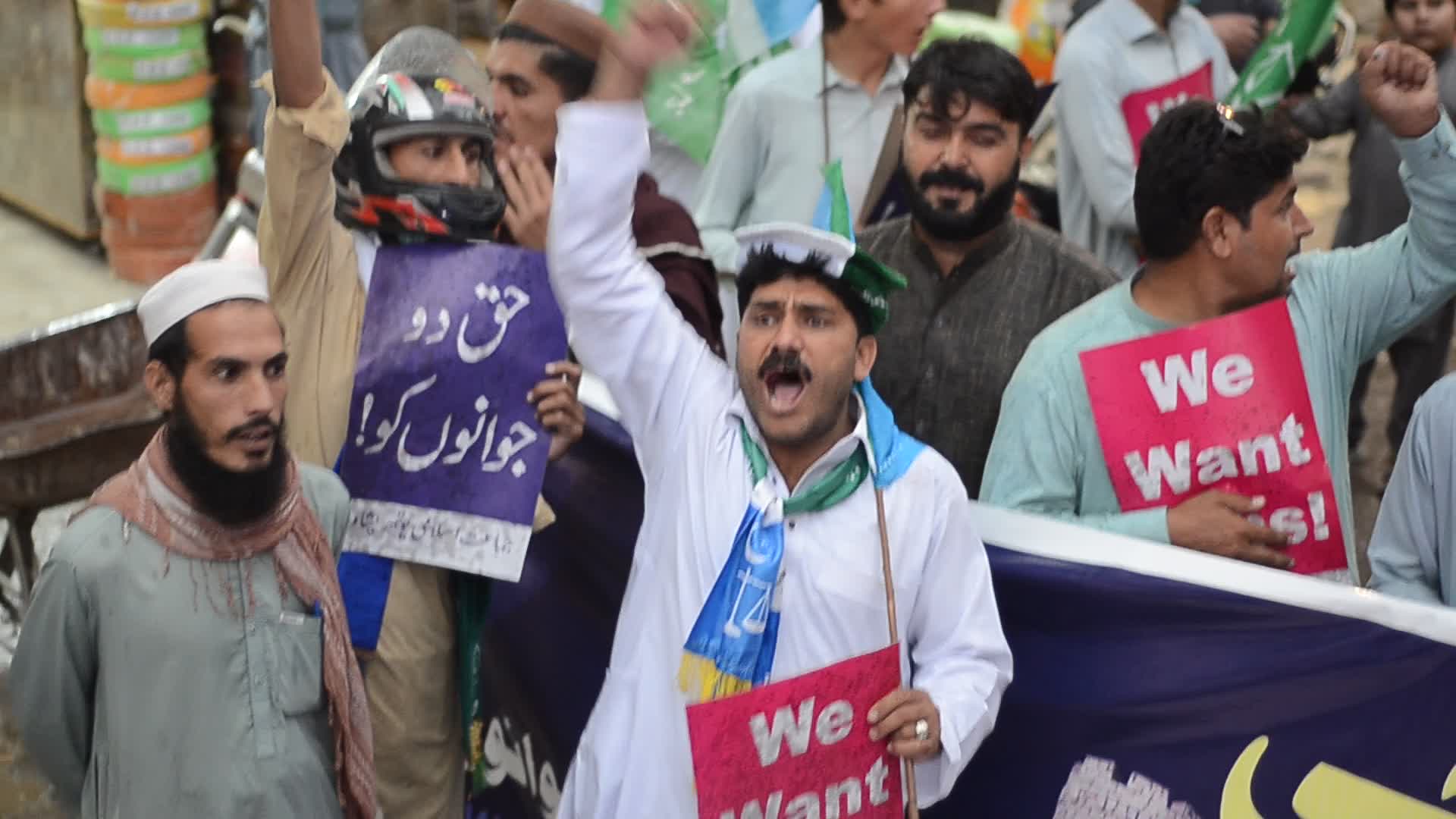 Protest rally against unemployment and inflation of Peshawar soldiers