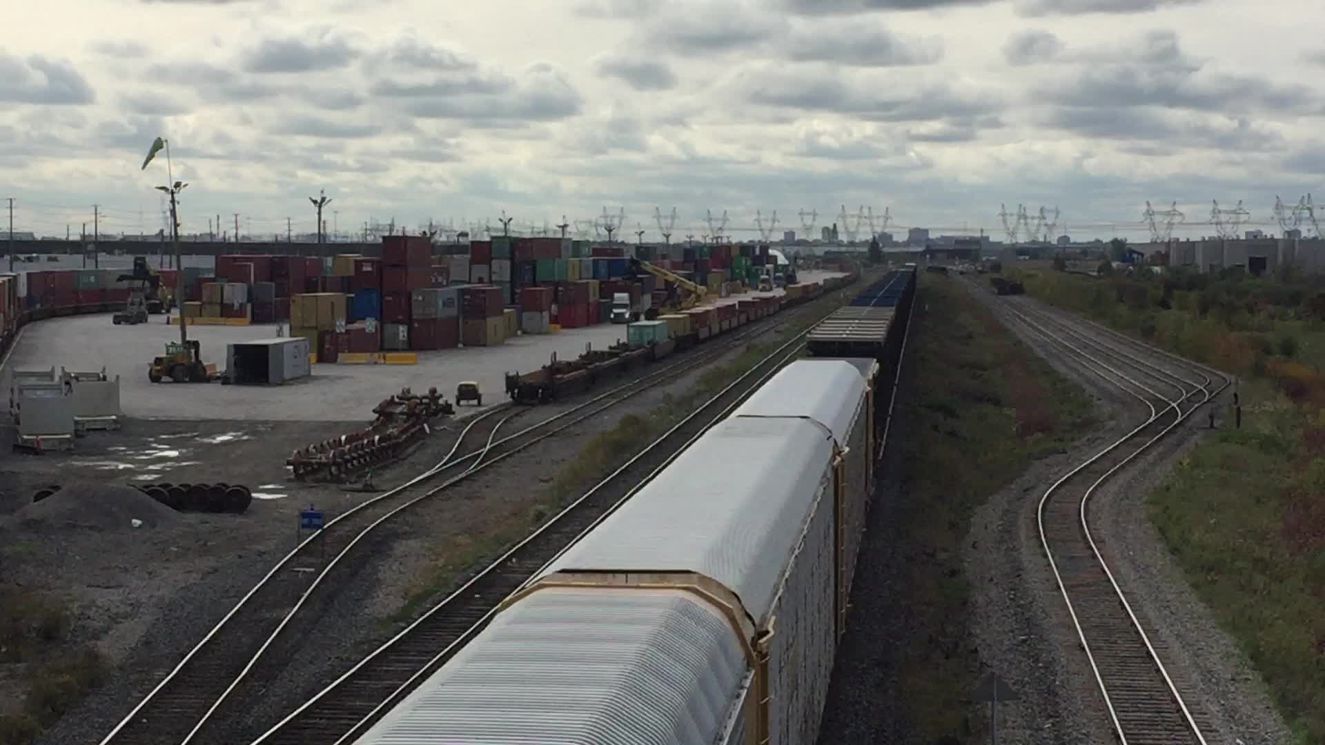 Intermodal shipping containers in Mississauga