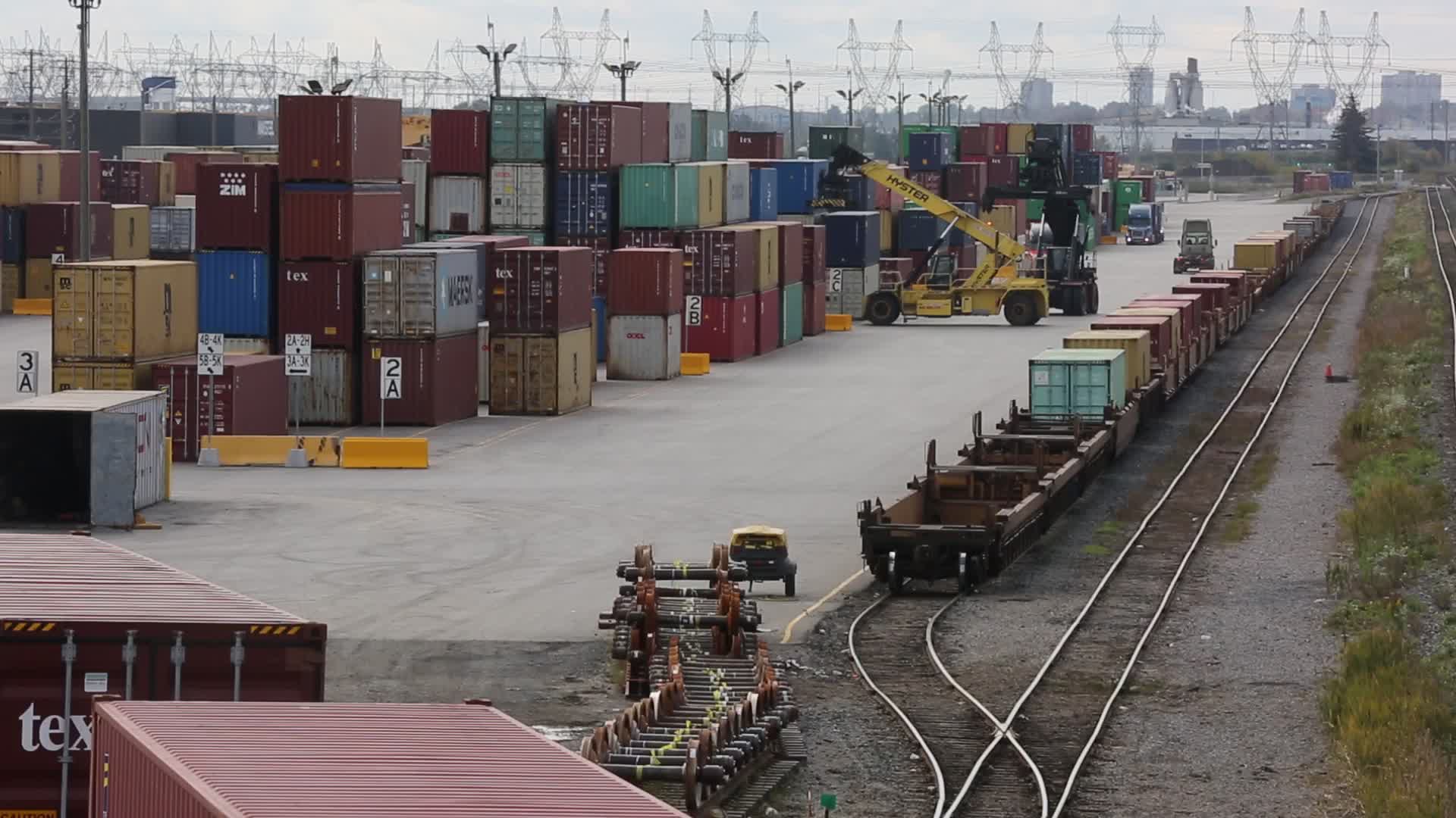 Intermodal shipping containers in Mississauga
