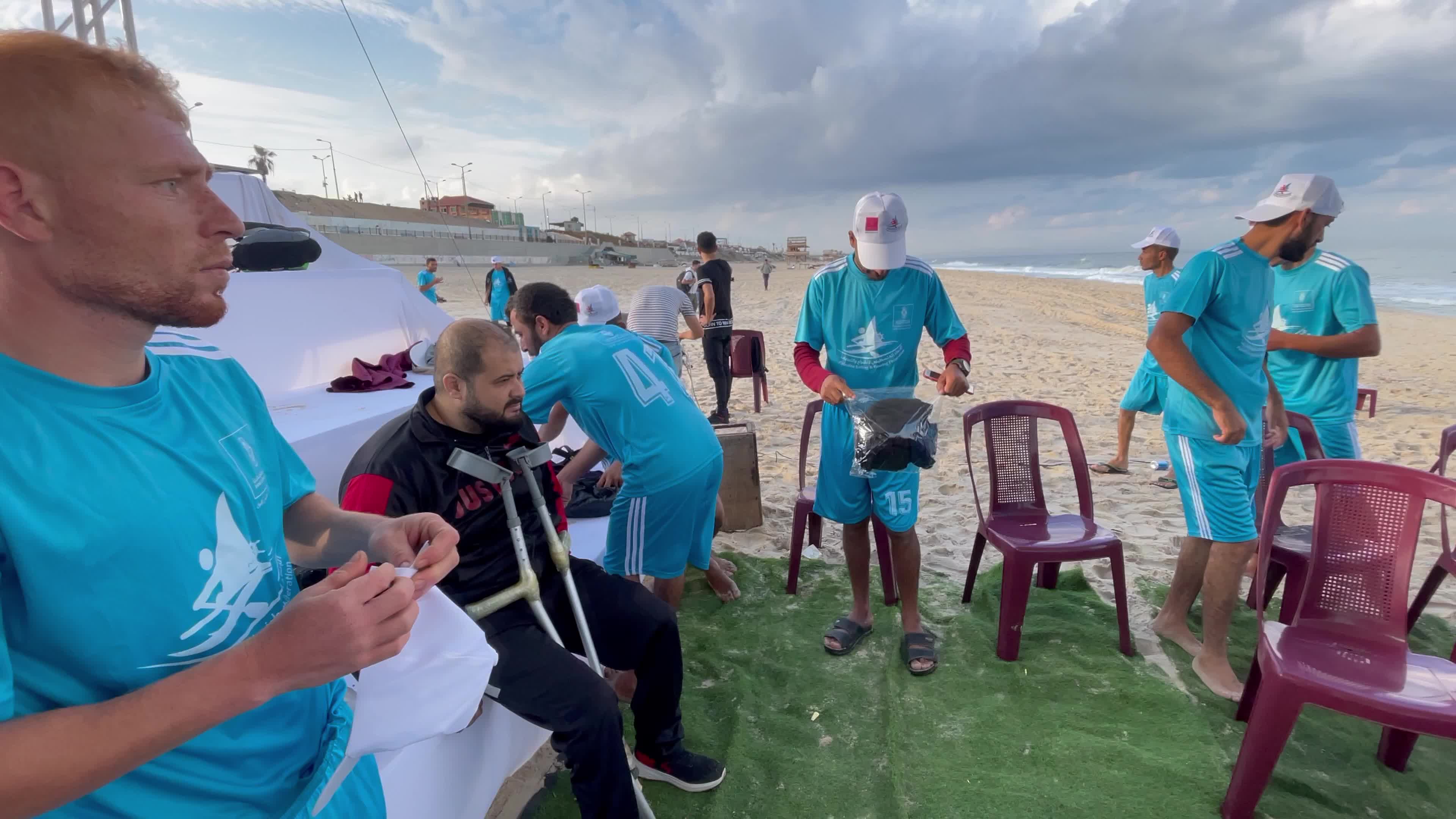 Water sports championship in Gaza