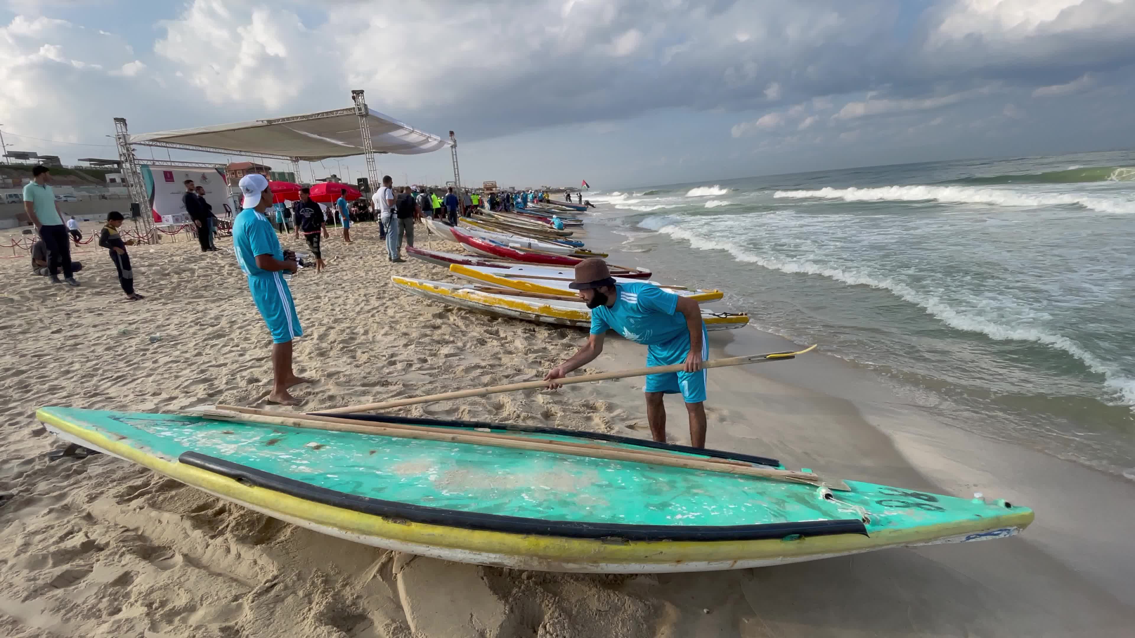 Water sports championship in Gaza