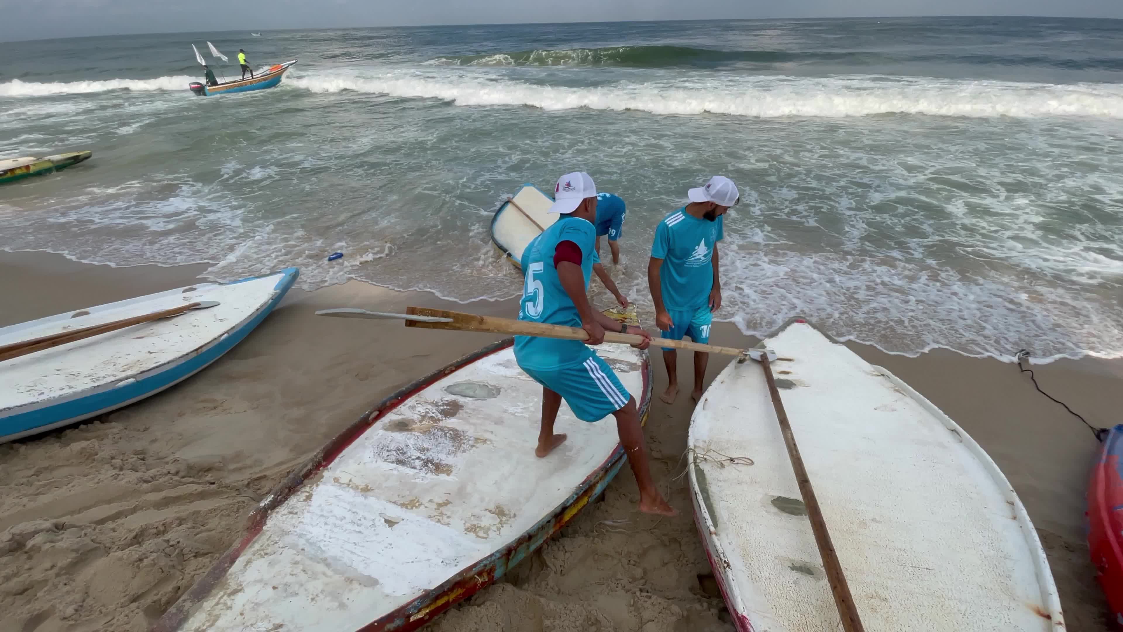 Water sports championship in Gaza