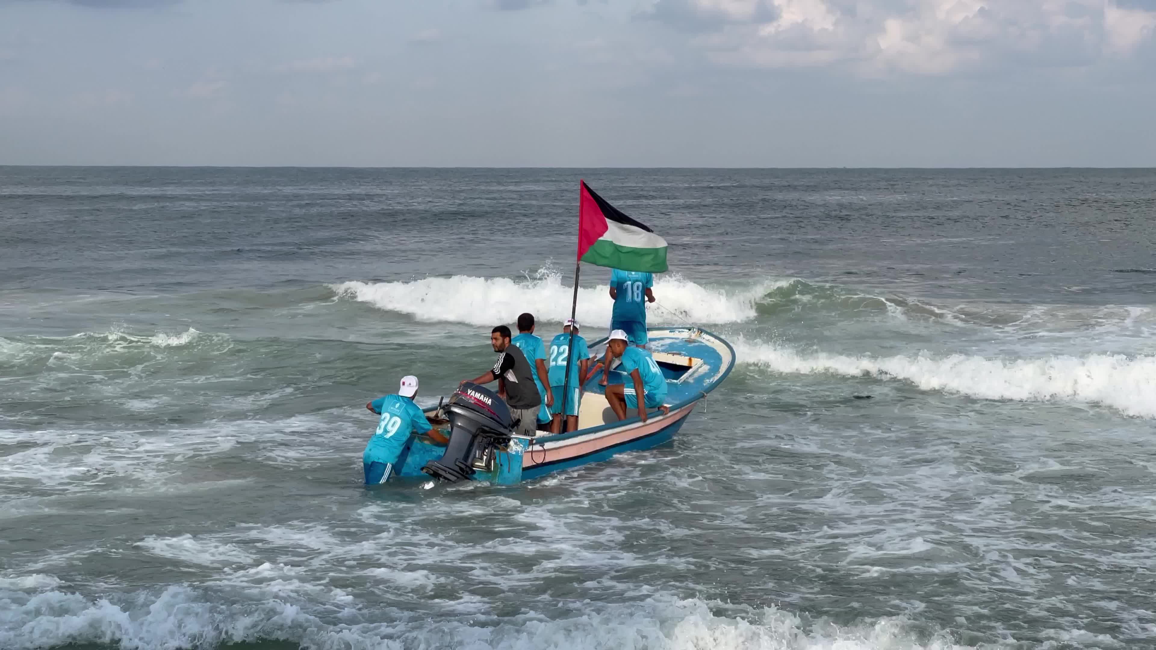Water sports championship in Gaza