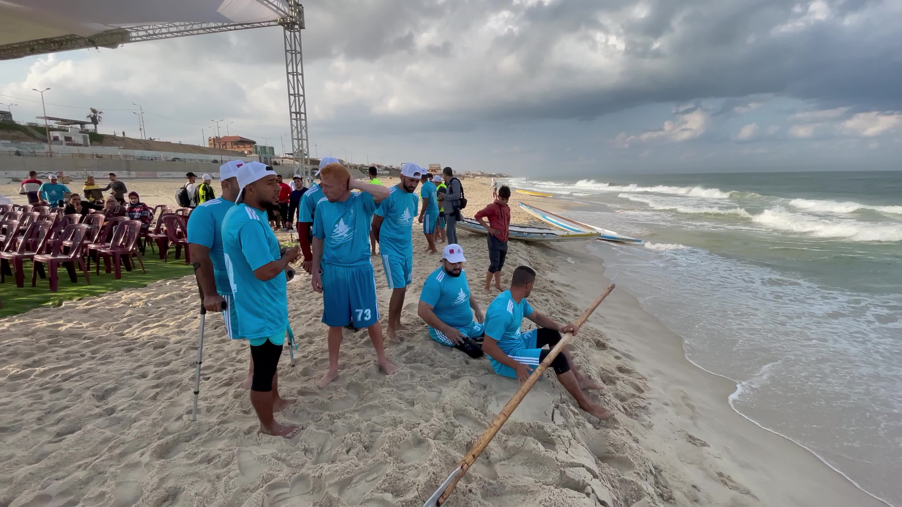 Water sports championship in Gaza
