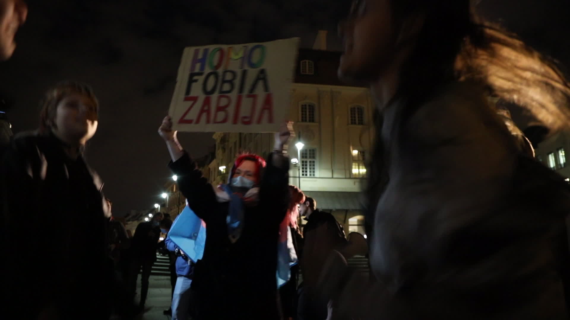 Rally against law banning equality marches in Warsaw