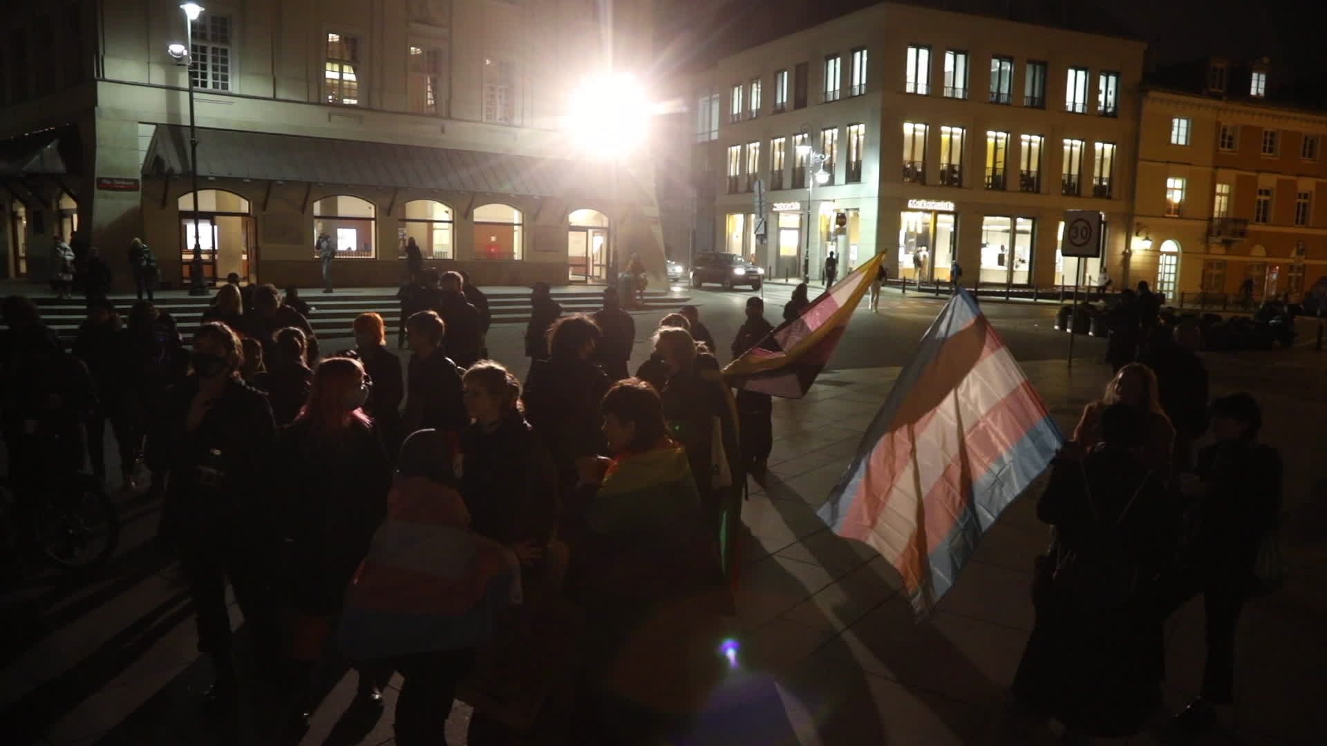 Rally against law banning equality marches in Warsaw