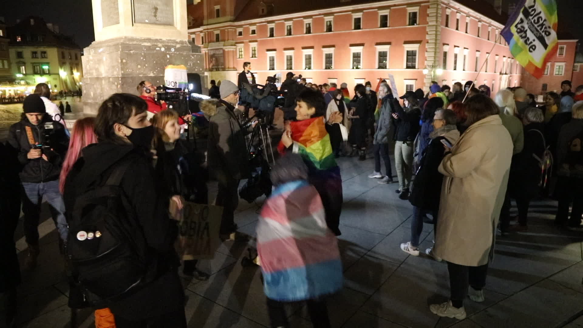 Rally against law banning equality marches in Warsaw