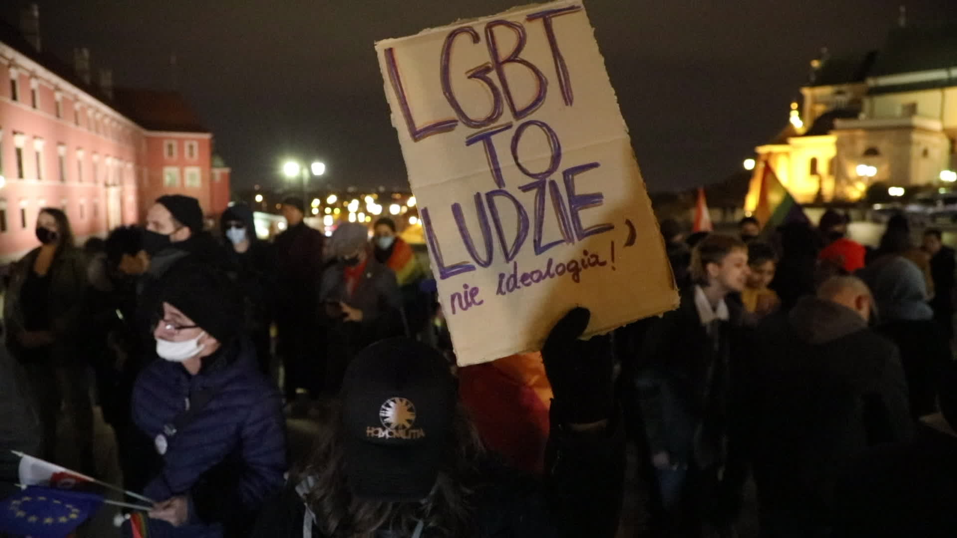 Rally against law banning equality marches in Warsaw