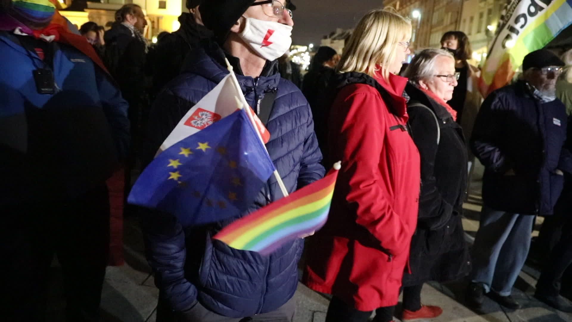 Rally against law banning equality marches in Warsaw