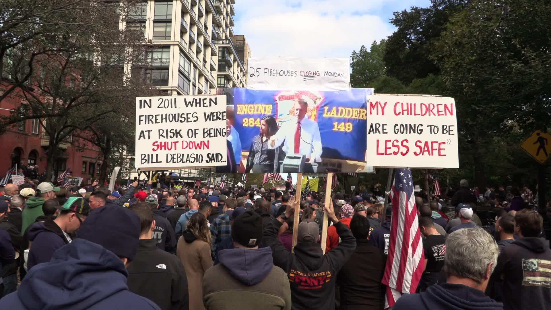 NYC: FDNY Anti-Mandate rally