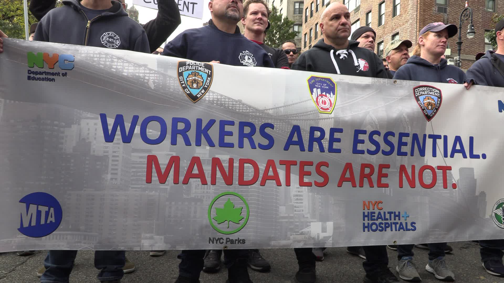 NYC: FDNY Anti-Mandate rally