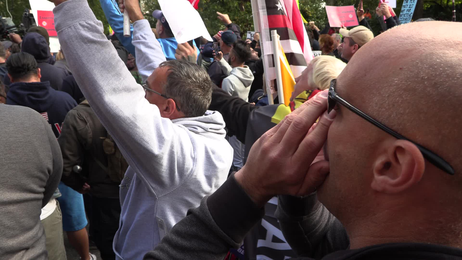 NYC: FDNY Anti-Mandate rally