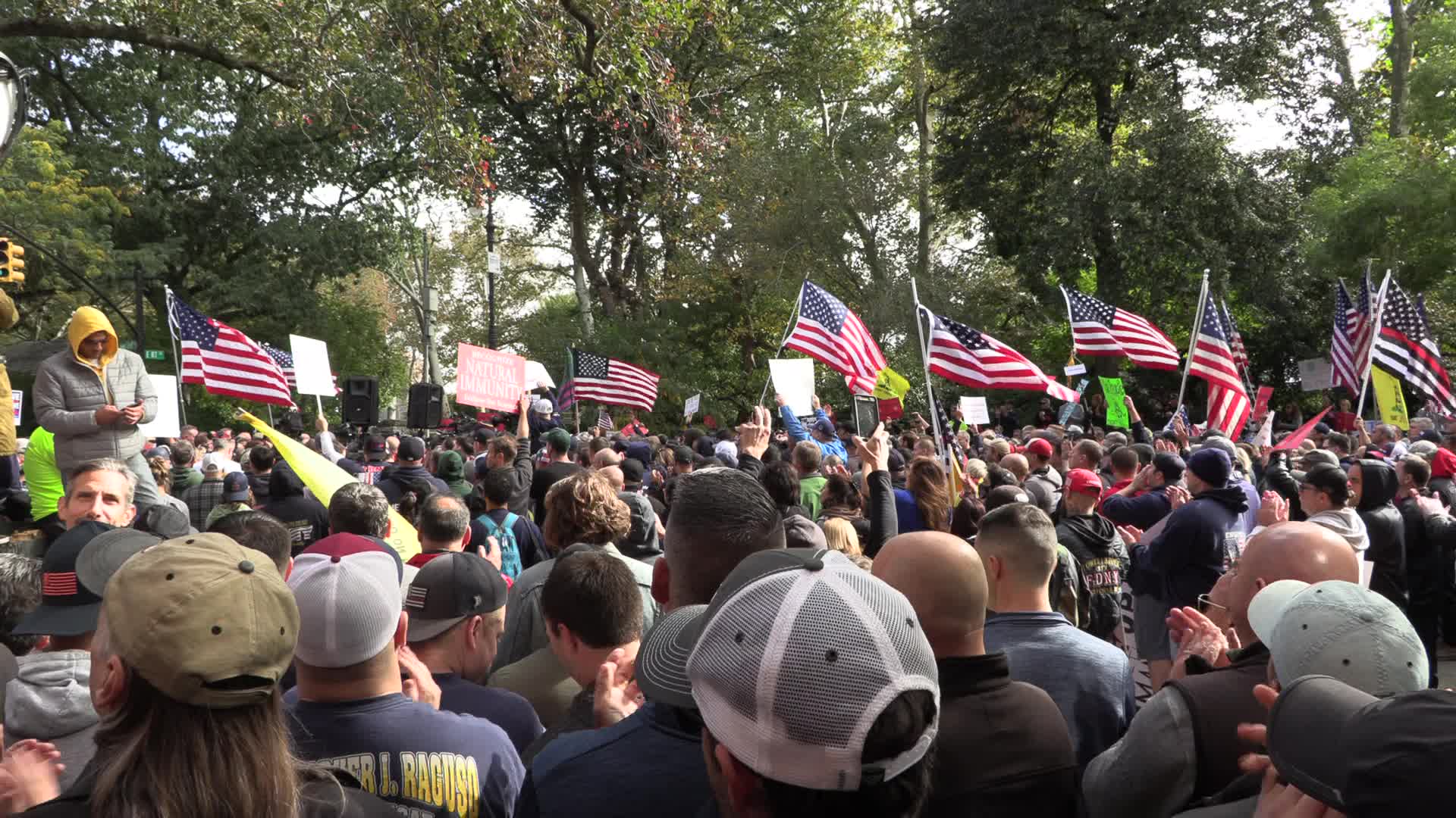 NYC: FDNY Anti-Mandate rally